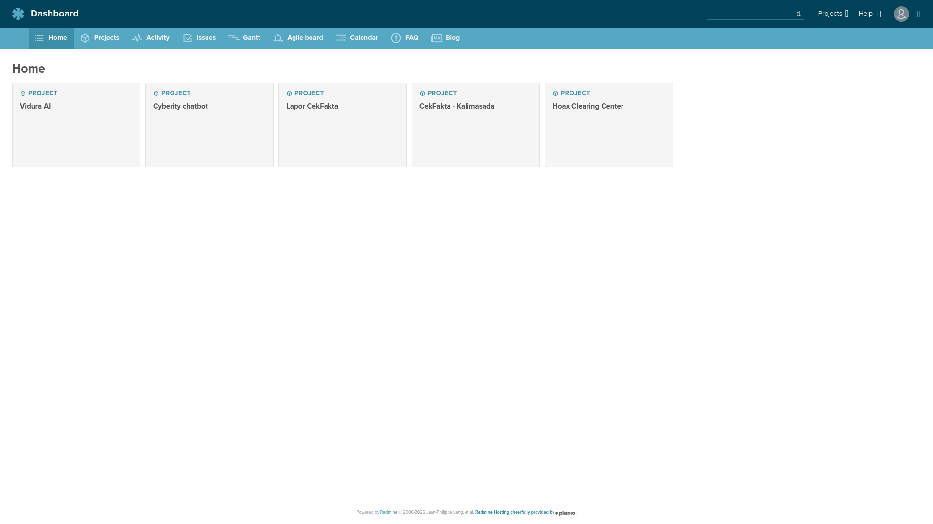 website screenshot of https://rlxc.plan.io/