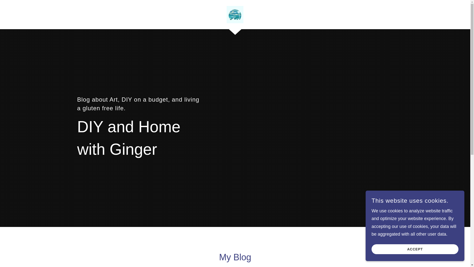 website screenshot of https://diyandhomewithginger.com/