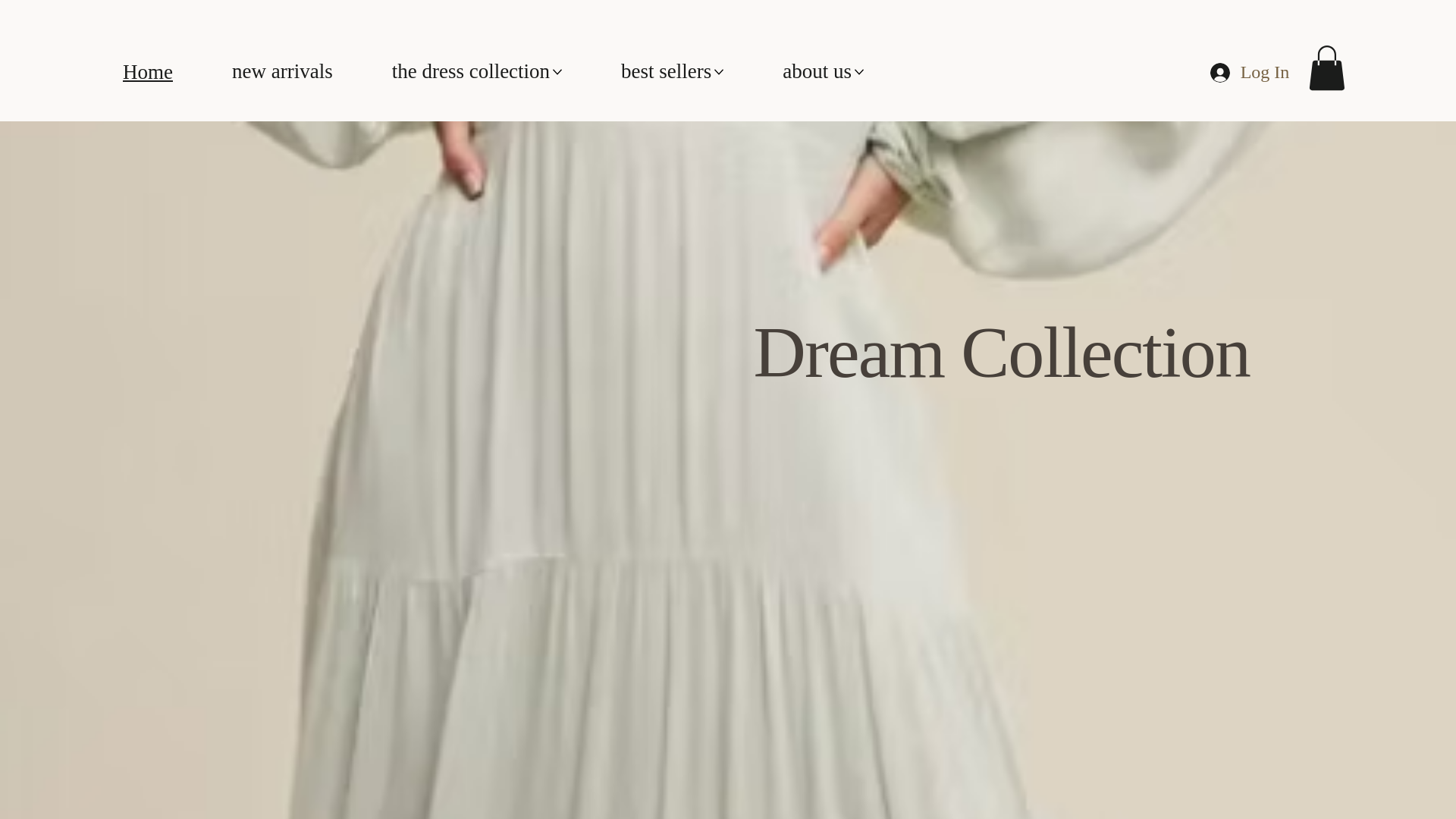website screenshot of https://thedreamercollection.com/