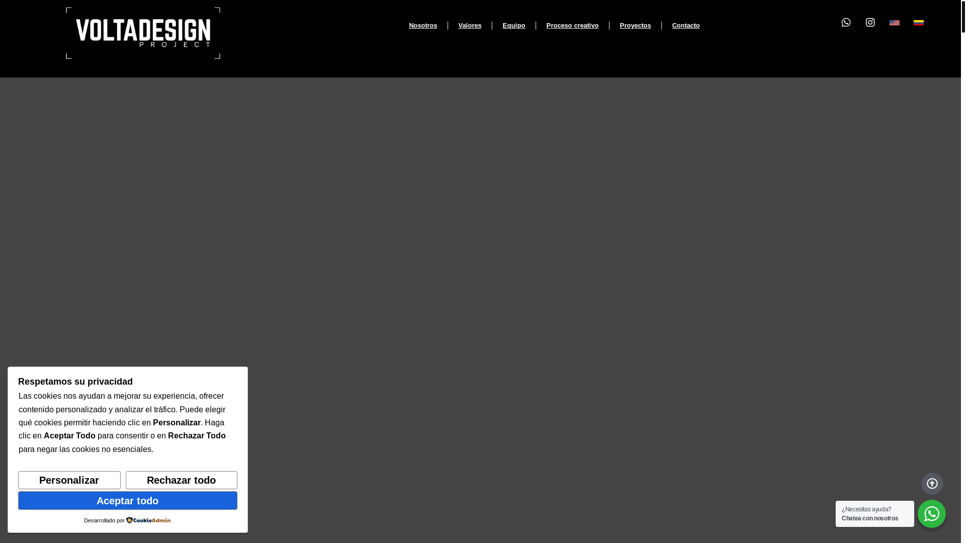 website screenshot of https://voltadesign.com.co/