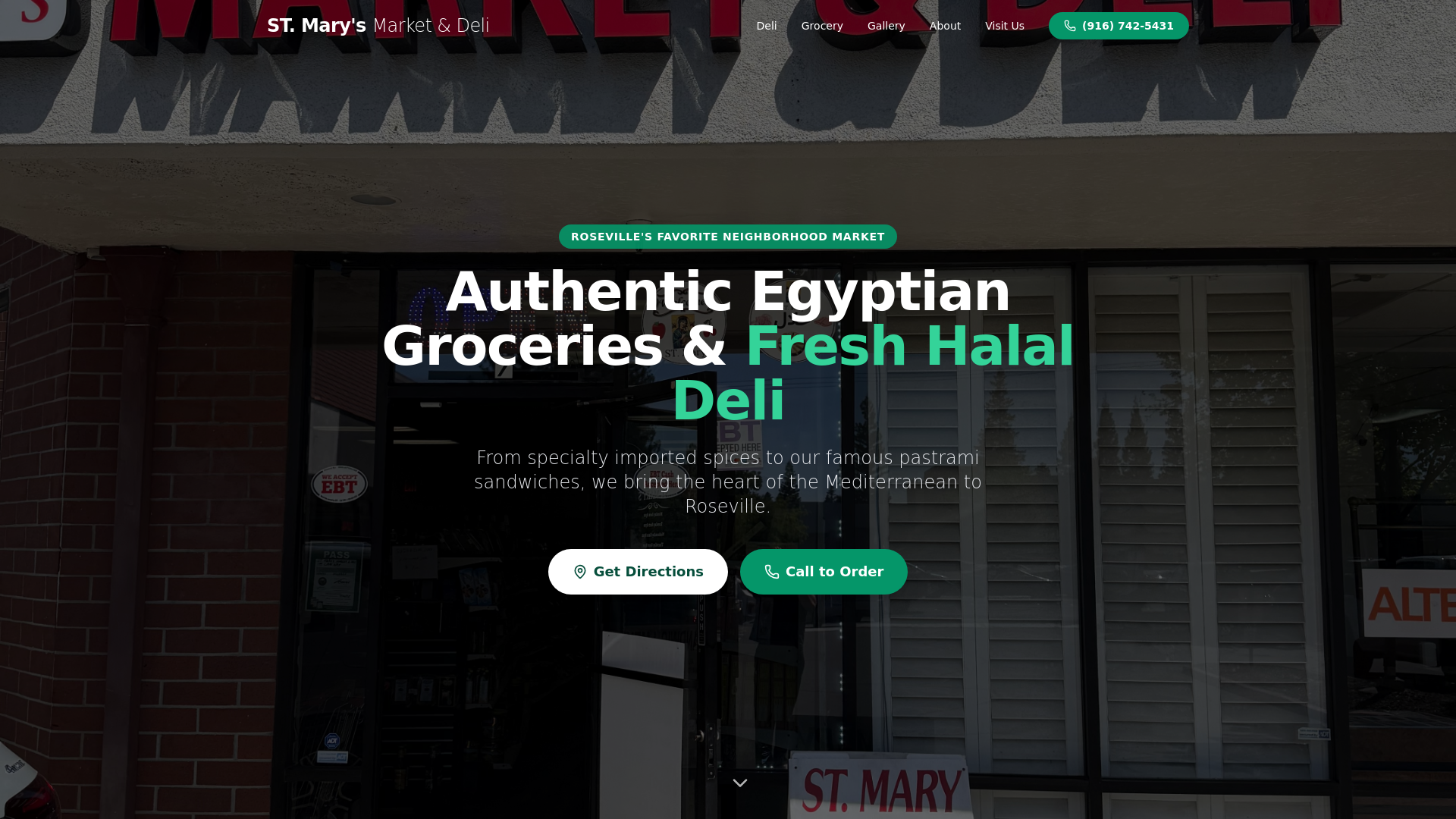 website screenshot of https://stmarysmarket.net/