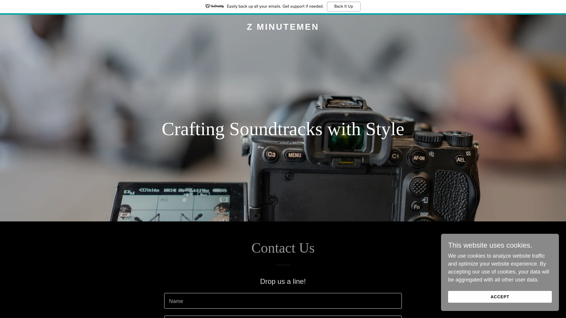 website screenshot of https://zminutemen.com