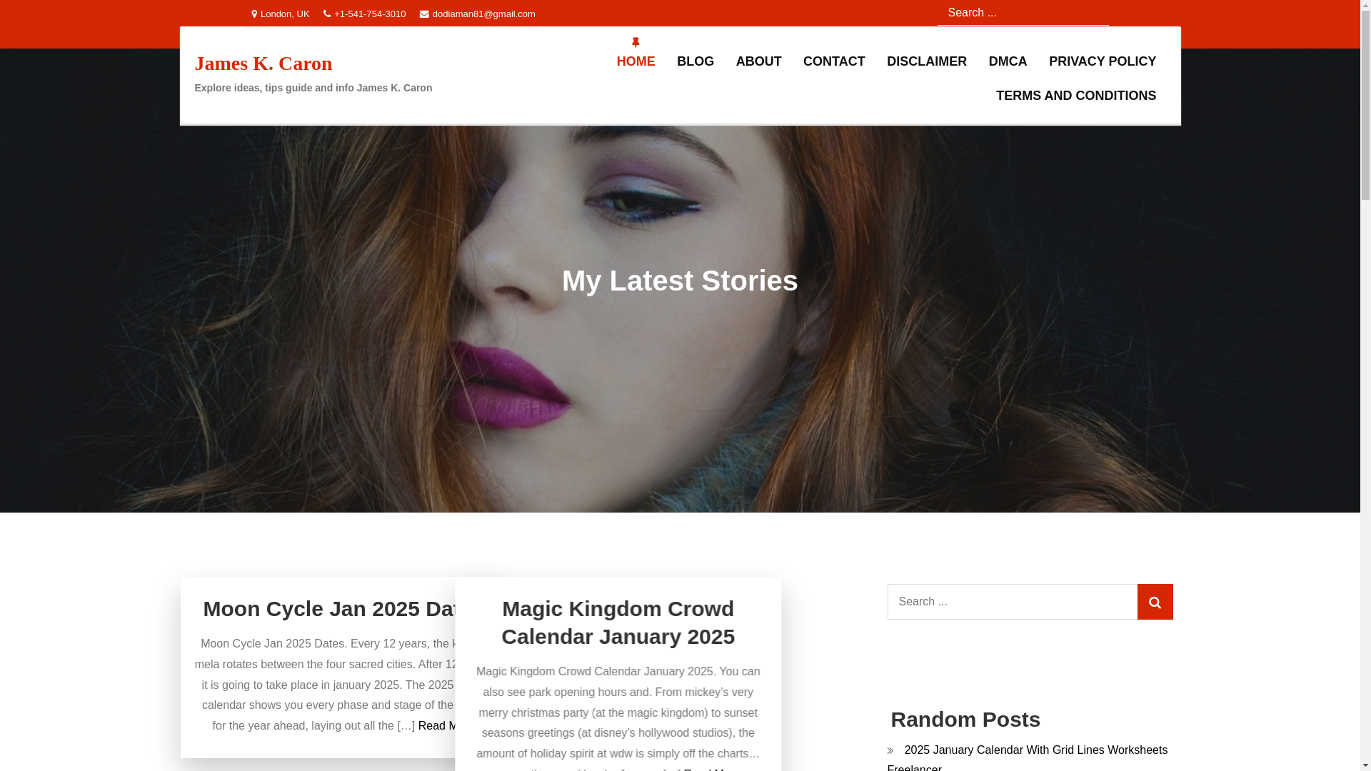 website screenshot of https://jameskcaron.pages.dev/