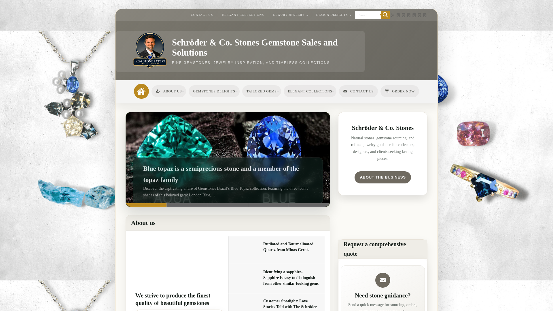 website screenshot of https://schrodercostones.com/