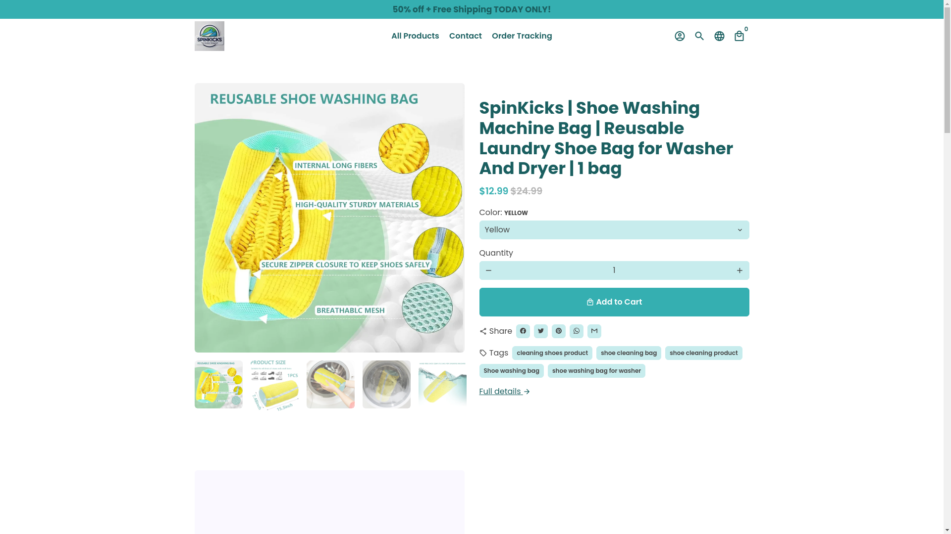 website screenshot of https://spinkicksbag.com/