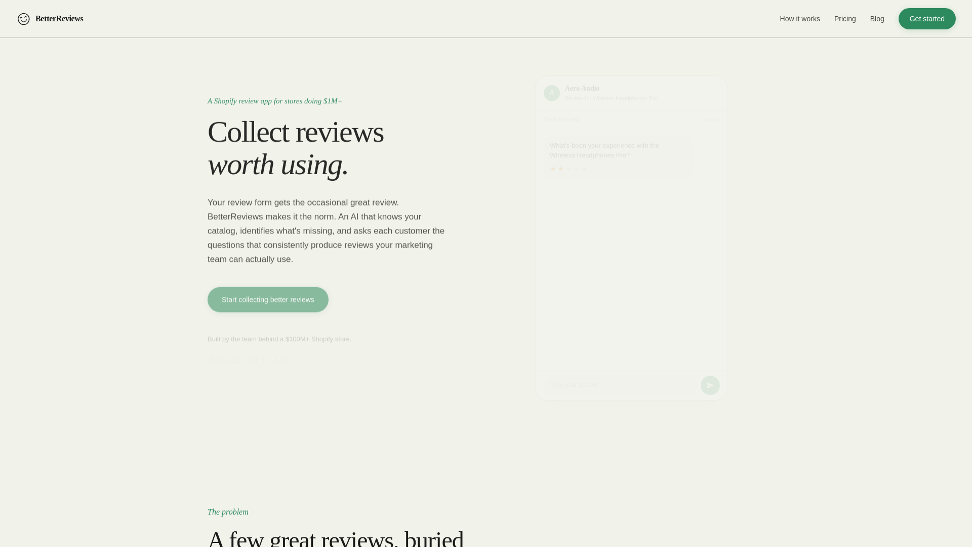 website screenshot of https://betterreviewsapp.com/