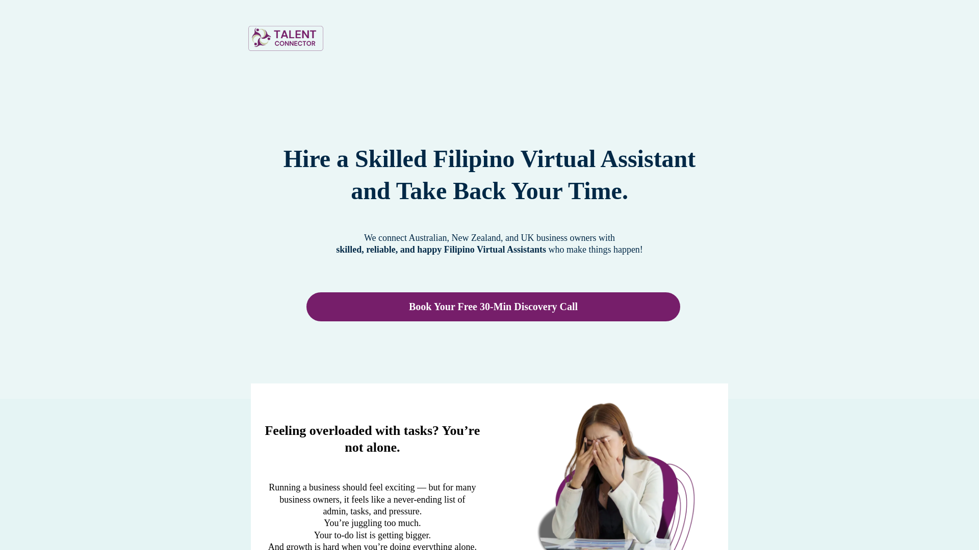 website screenshot of https://talentconnector.space