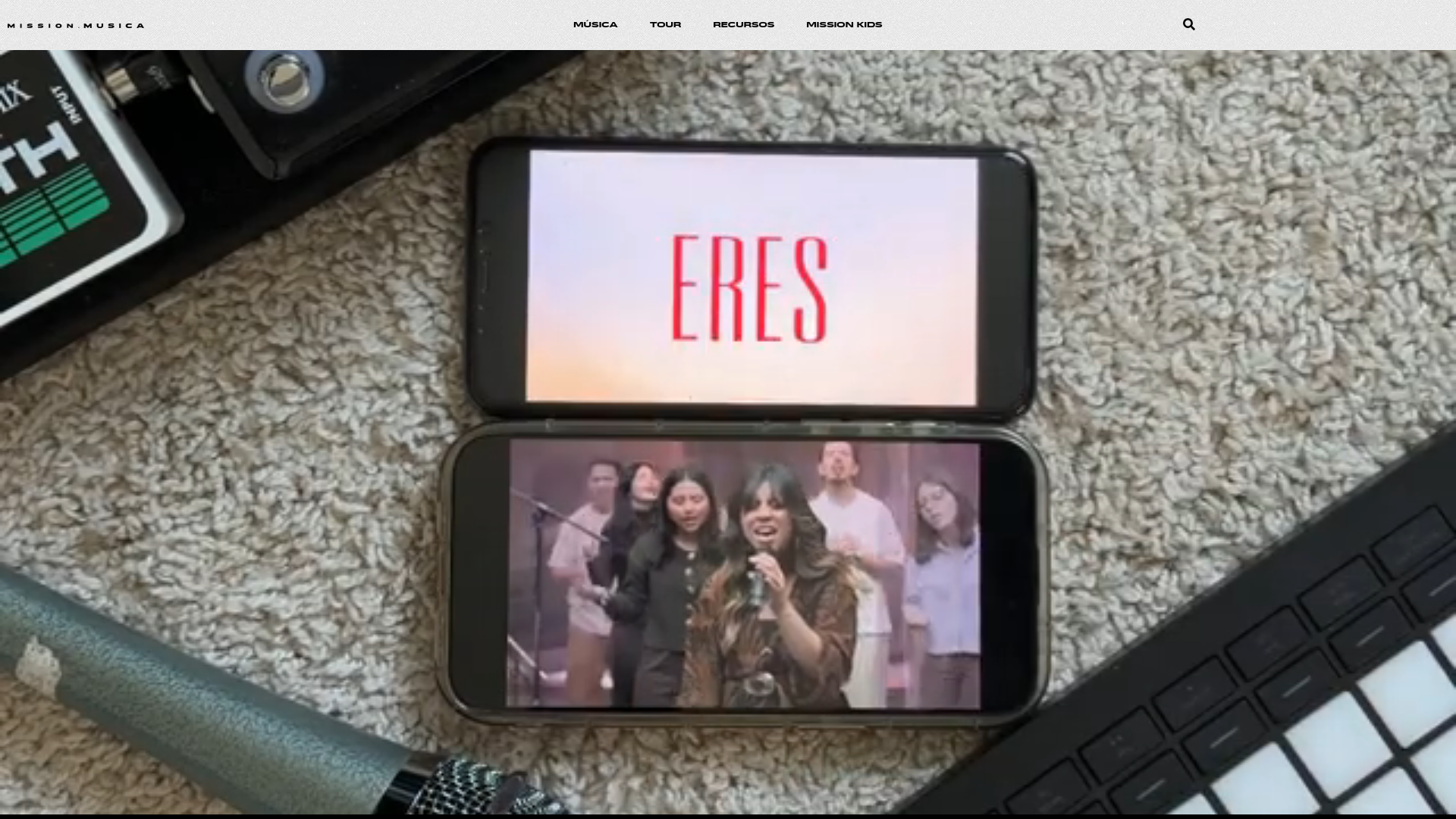 website screenshot of https://missionmusica.com/