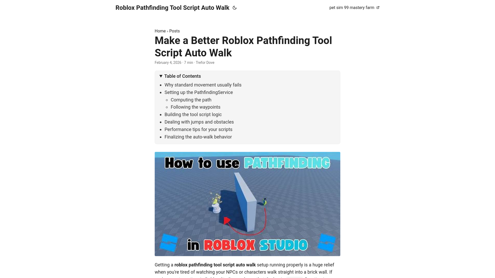 website screenshot of https://roblox-pathfinding-tool-script-auto-walk.pages.dev/