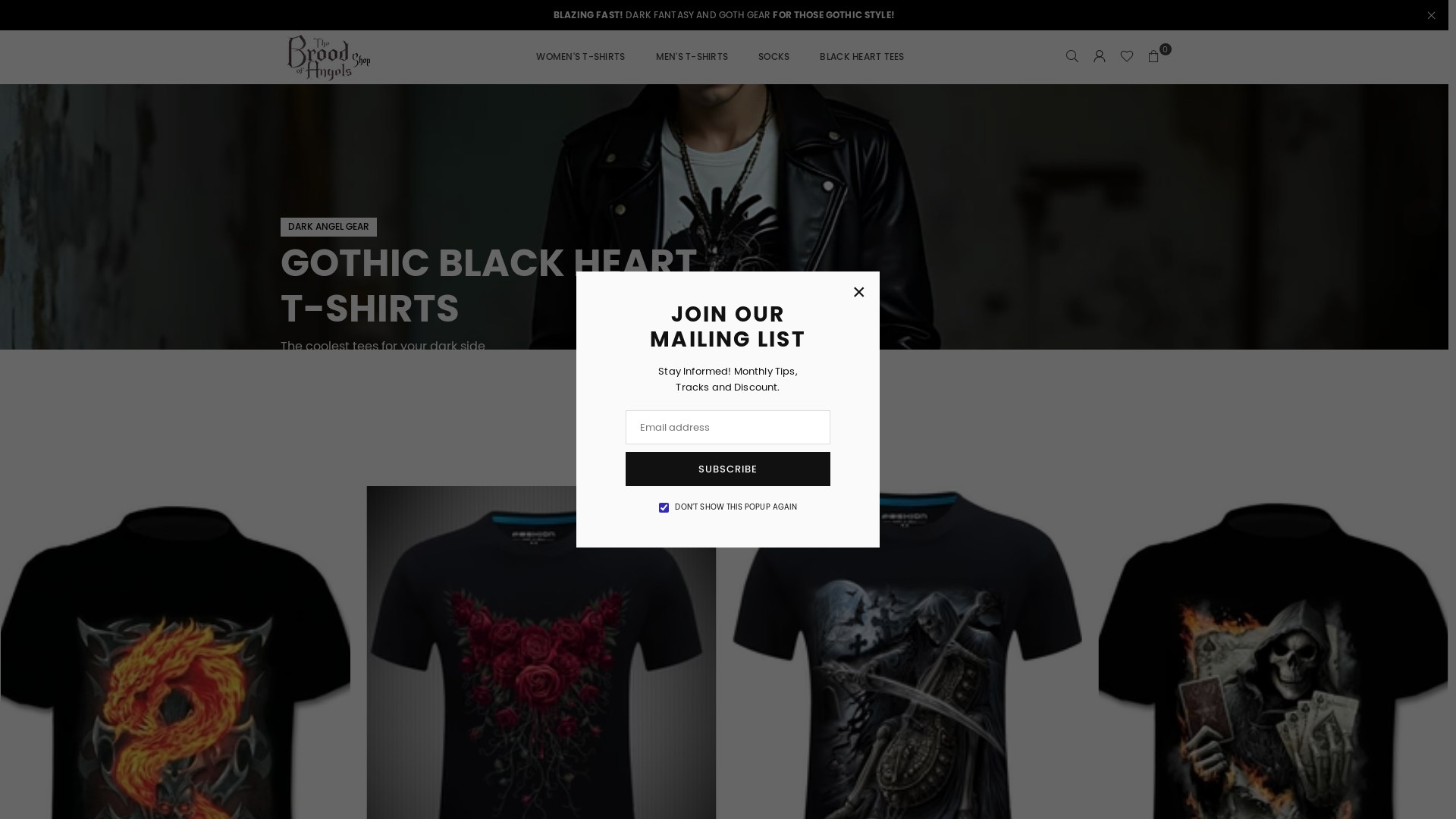 website screenshot of https://broodofangelsshop.com/