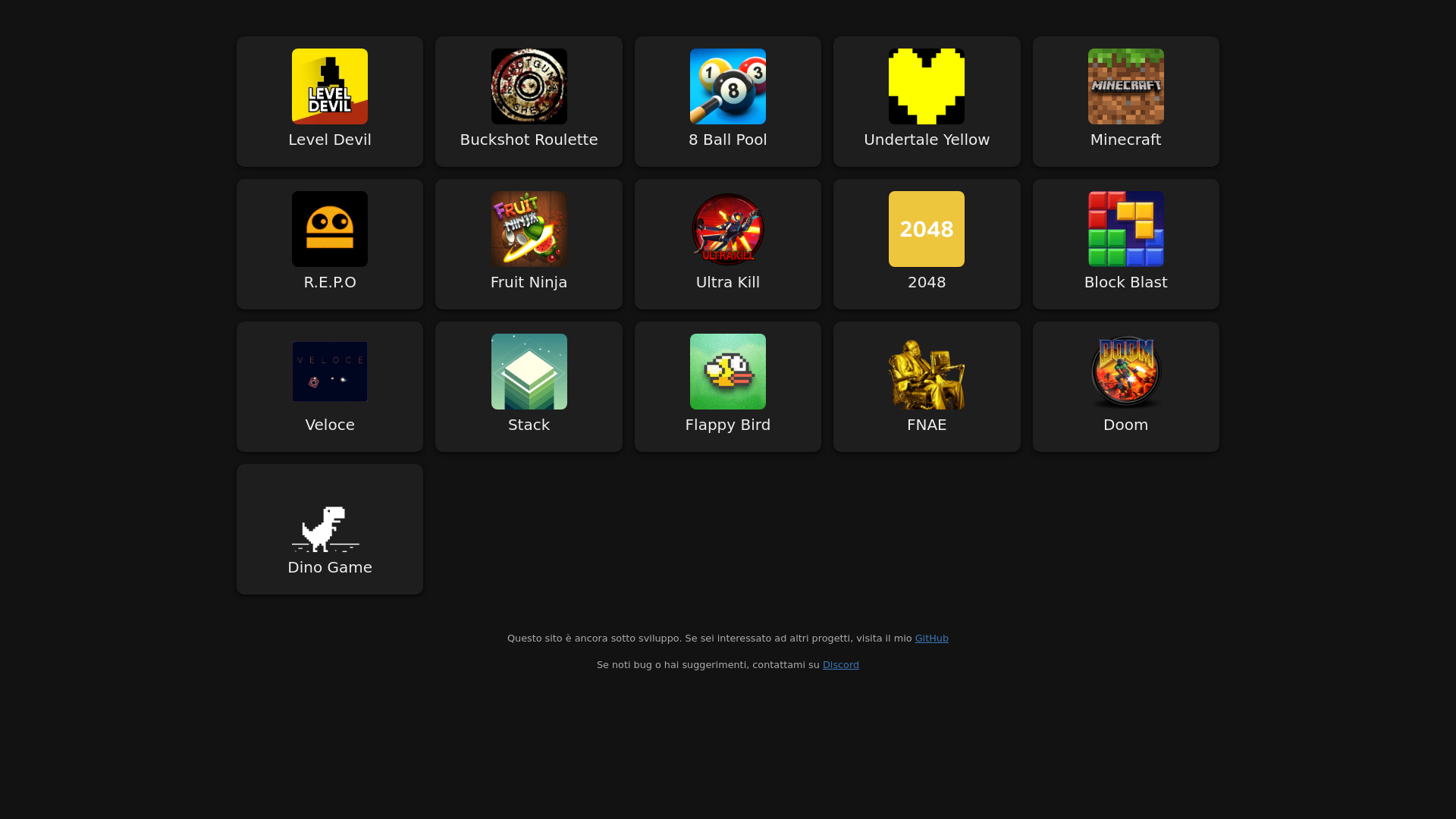 website screenshot of https://devgames.pages.dev/