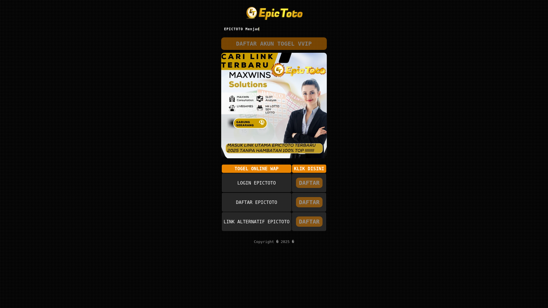 website screenshot of https://epictotoobet.pages.dev/