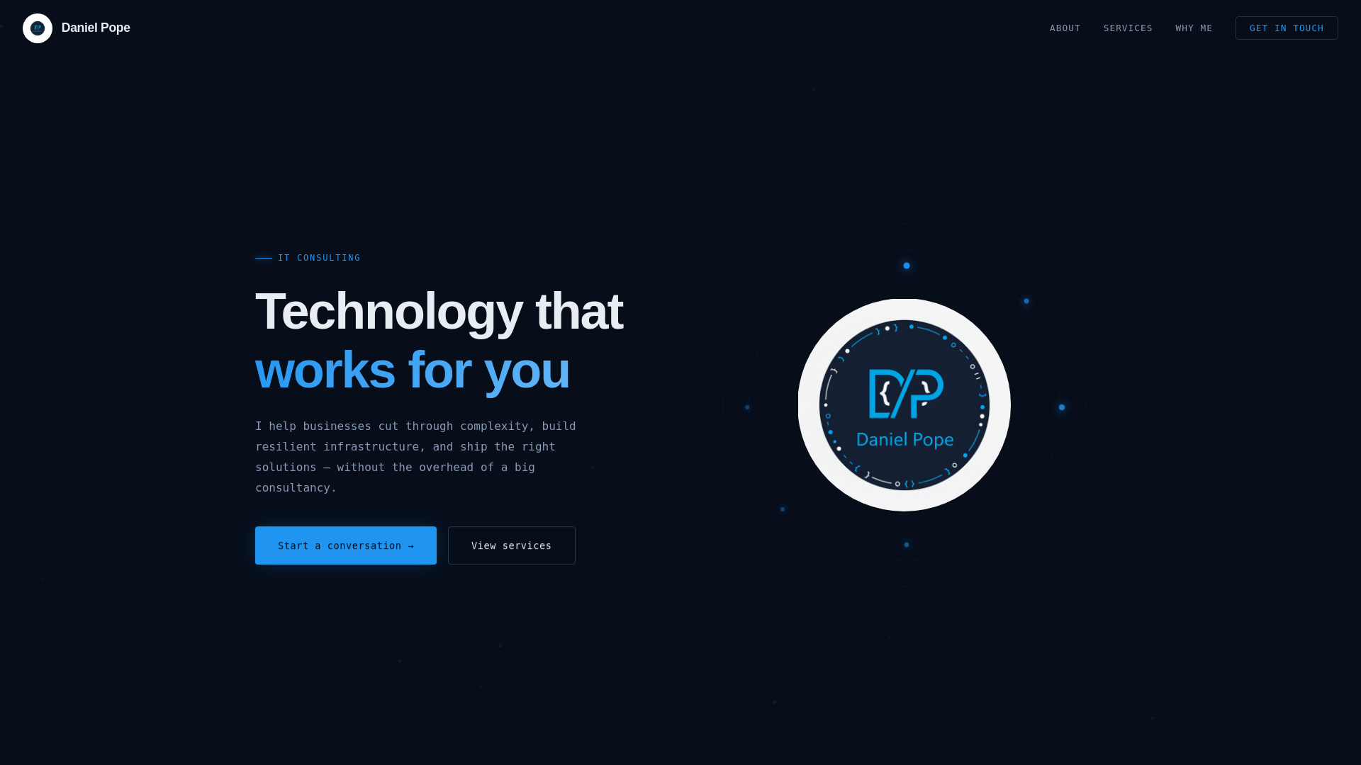 website screenshot of https://danielpope-co-uk.pages.dev/
