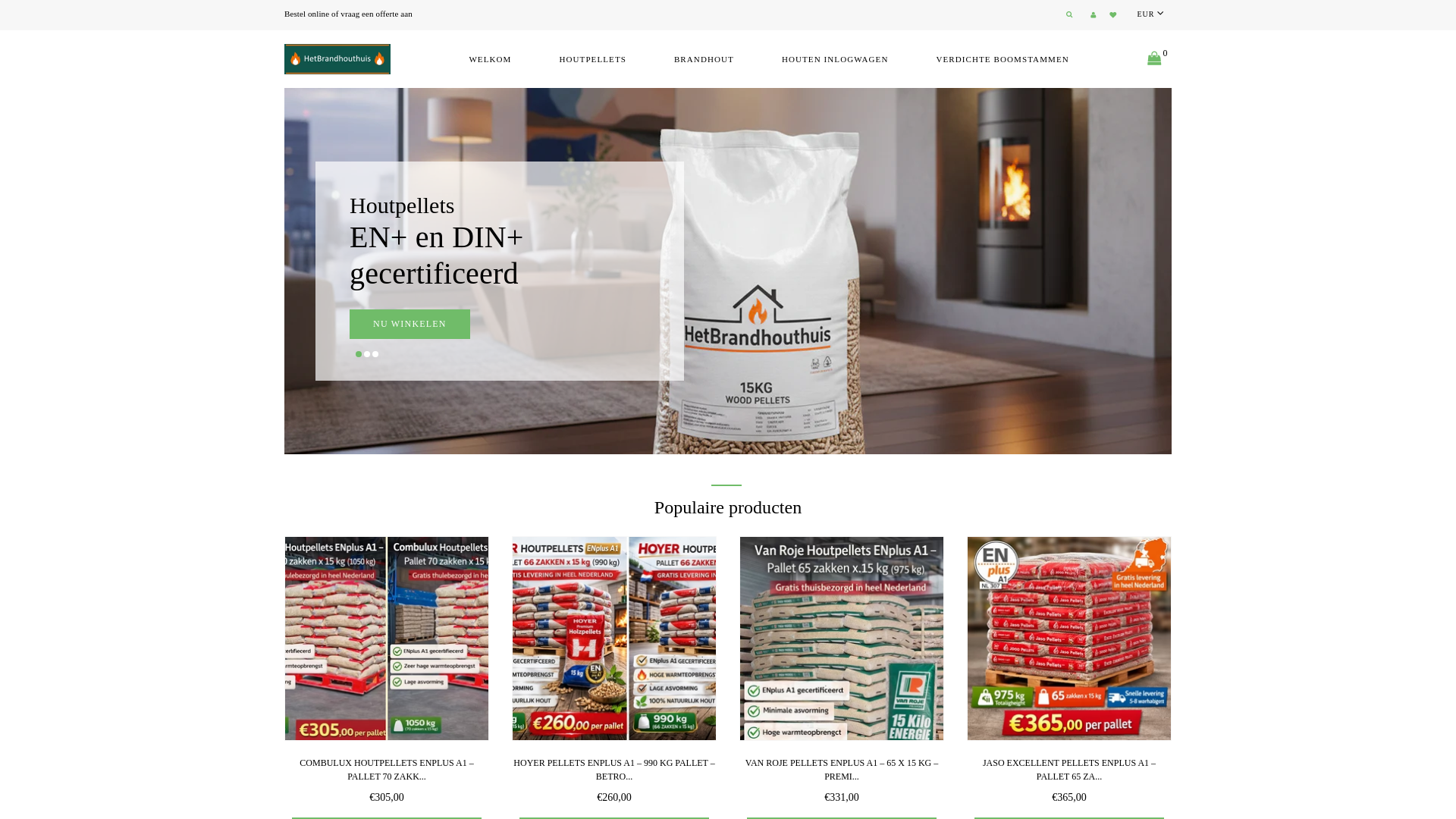 website screenshot of https://hetbrandhouthuis.com