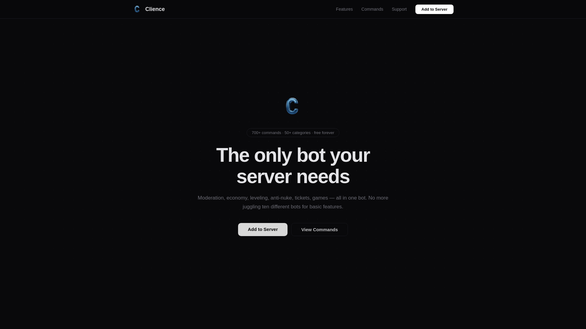 website screenshot of https://clience-website.pages.dev/