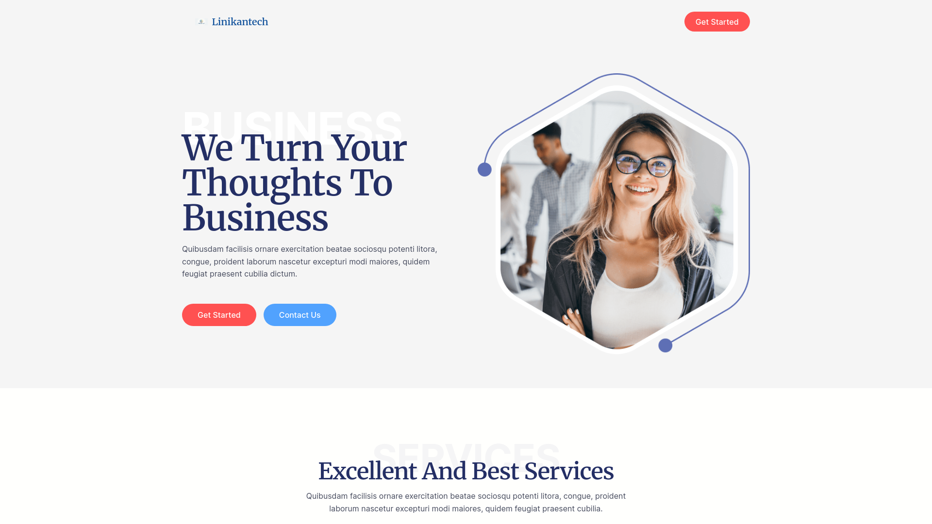 website screenshot of https://linikantech.in/