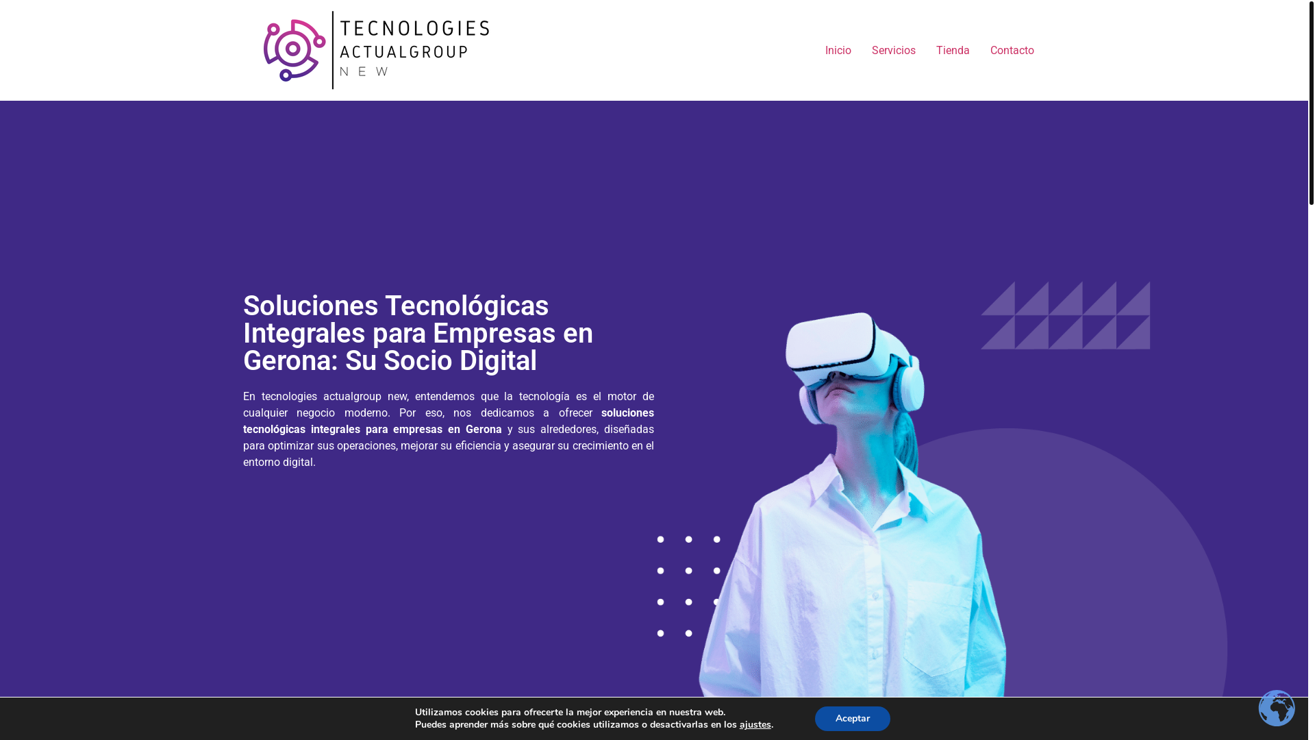 website screenshot of https://tecnologiesactualgroupnew.es/