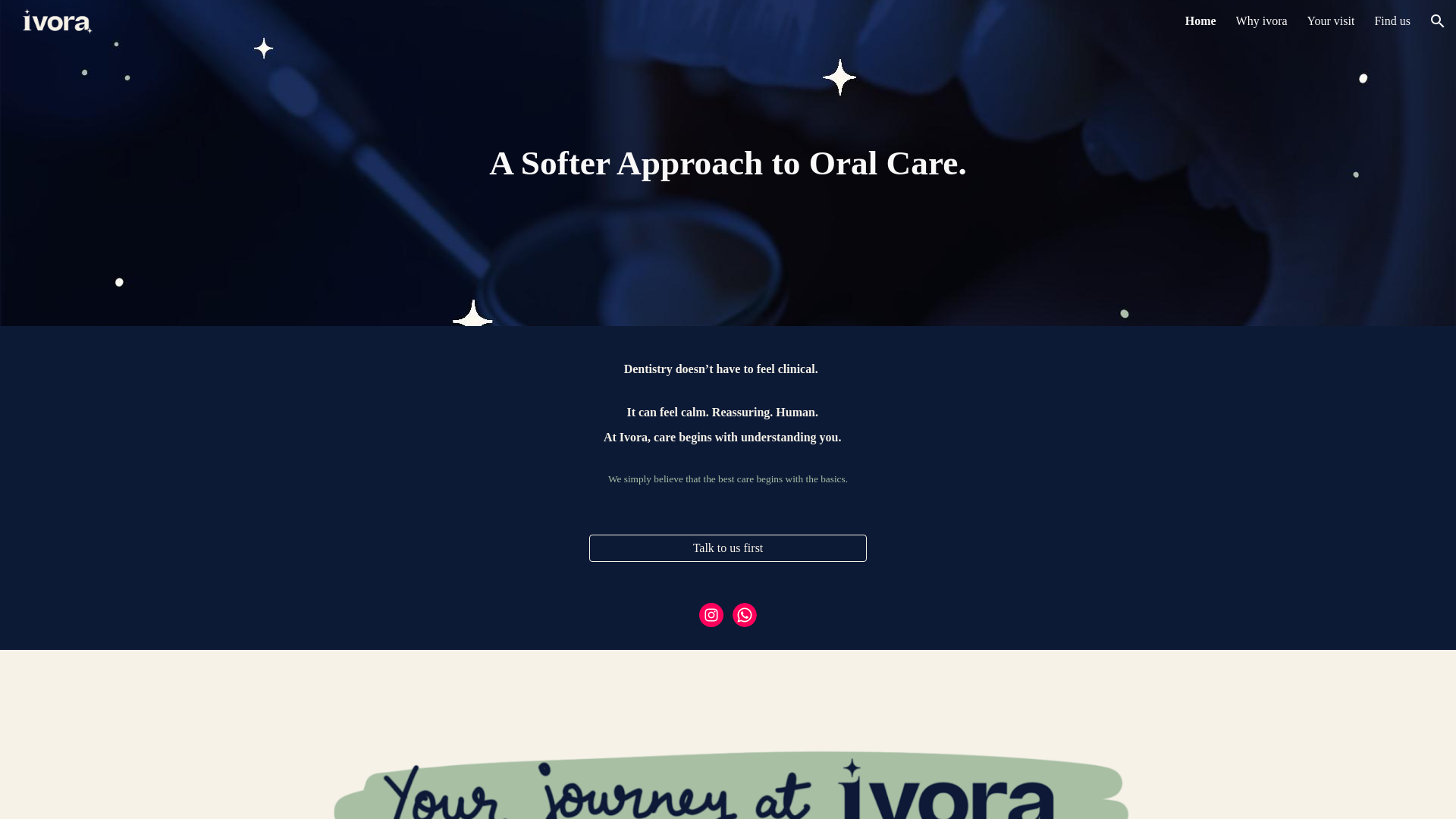 website screenshot of https://ivoradental.in
