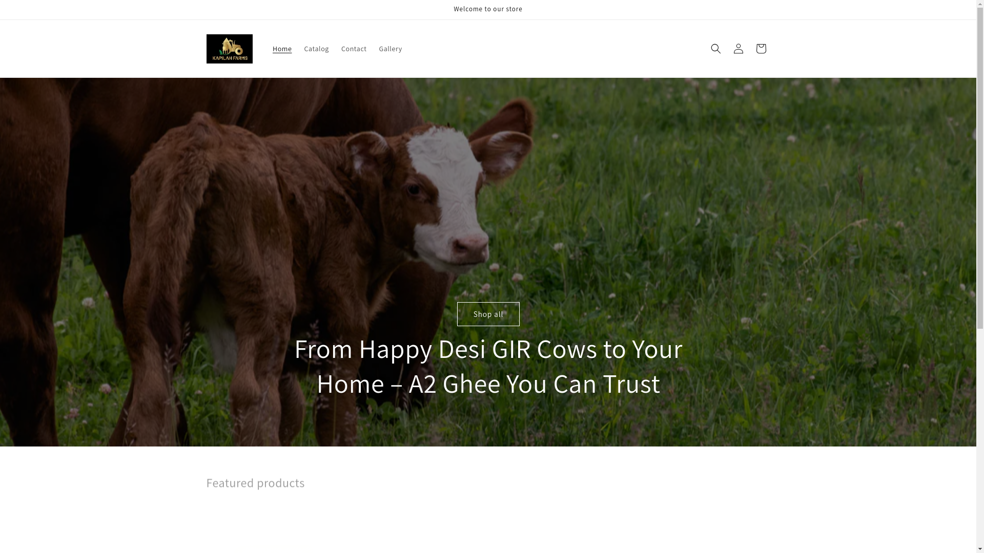 website screenshot of https://kapilahfarms.com/