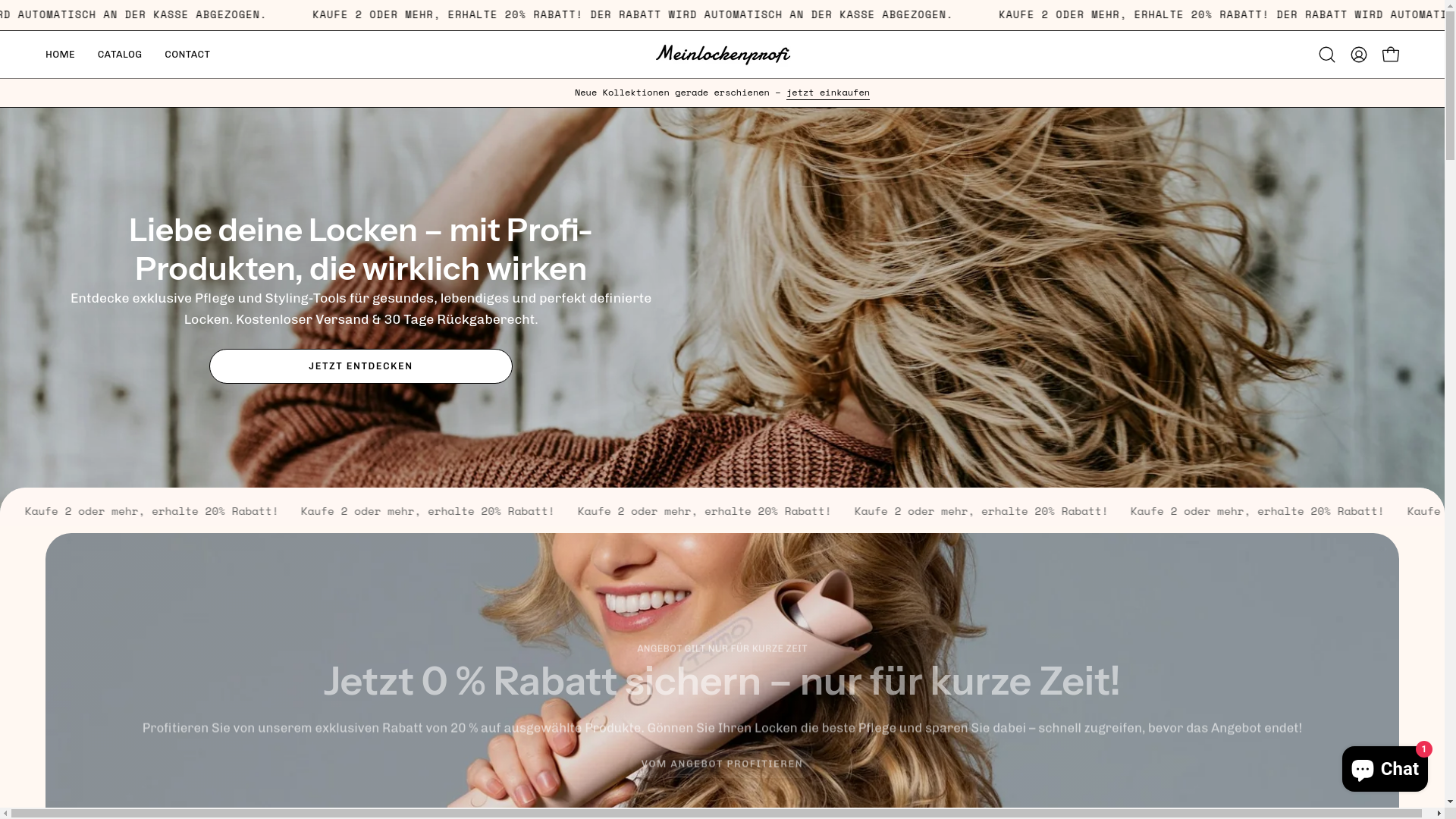 website screenshot of https://meinlockenprofi.com/