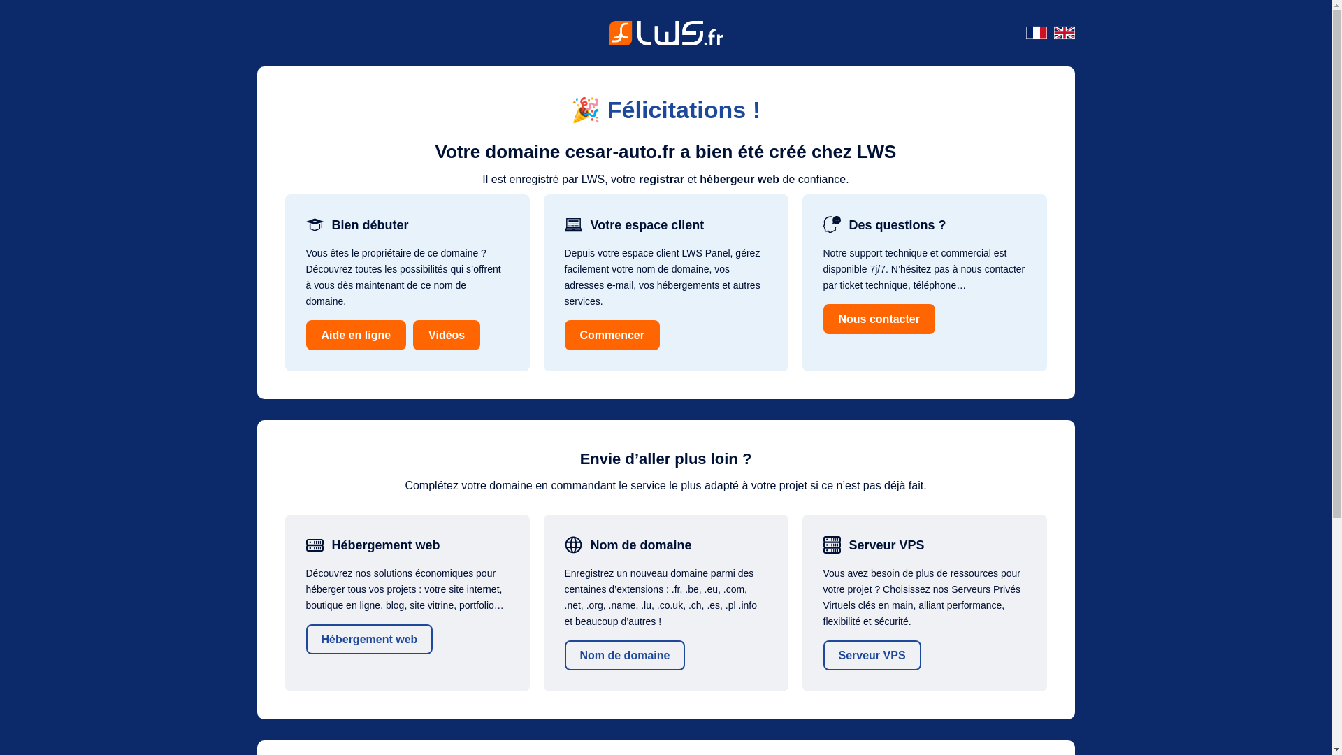 website screenshot of https://cesar-auto.fr/