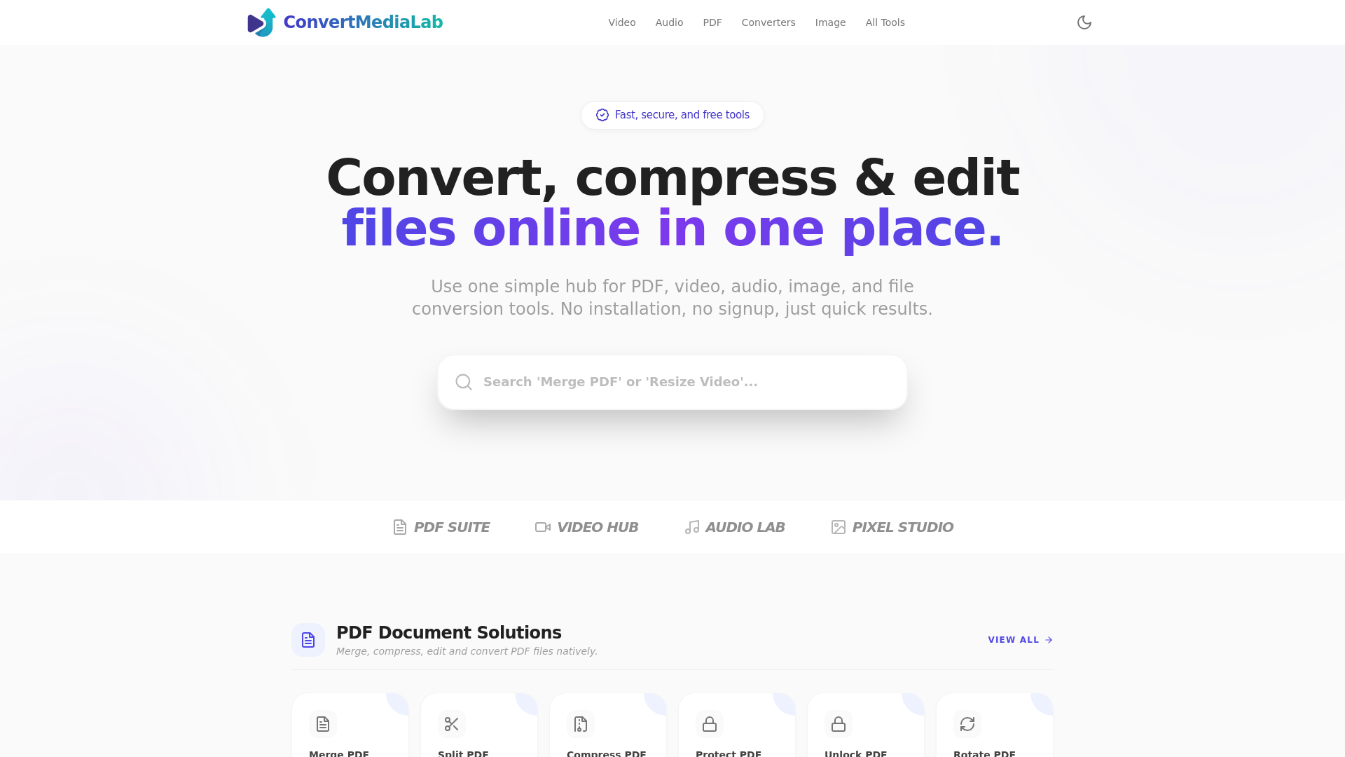 website screenshot of https://convertmedialab.com/