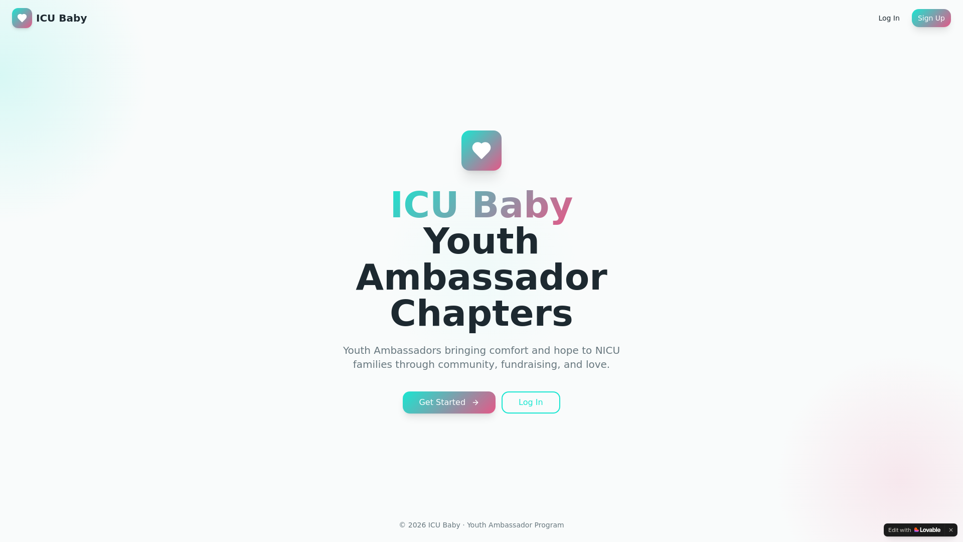 website screenshot of https://icuchapters.org/
