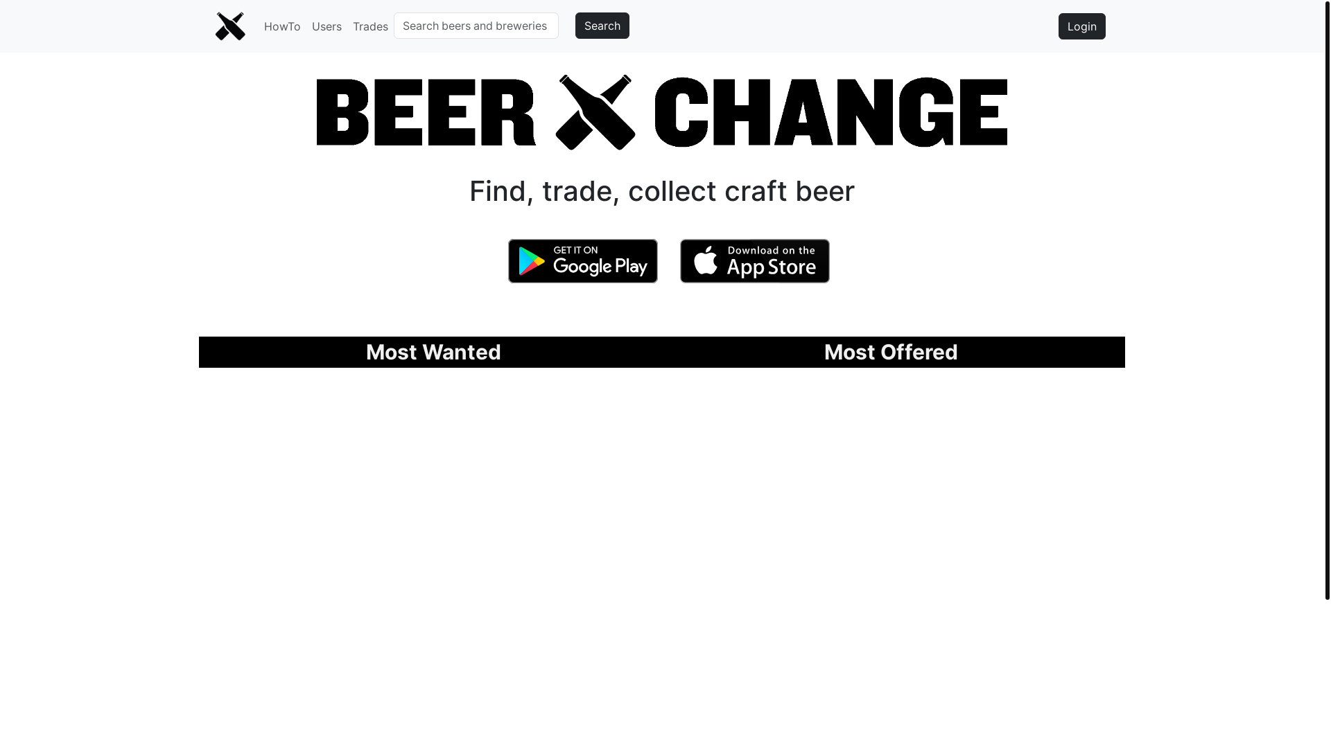 website screenshot of https://beerxchange-web.pages.dev/