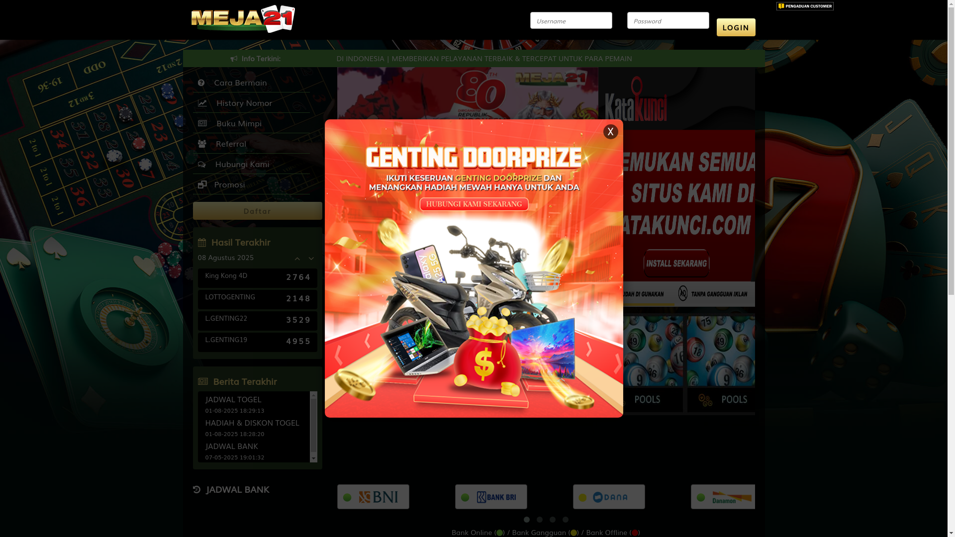 website screenshot of https://antarmeja.com/