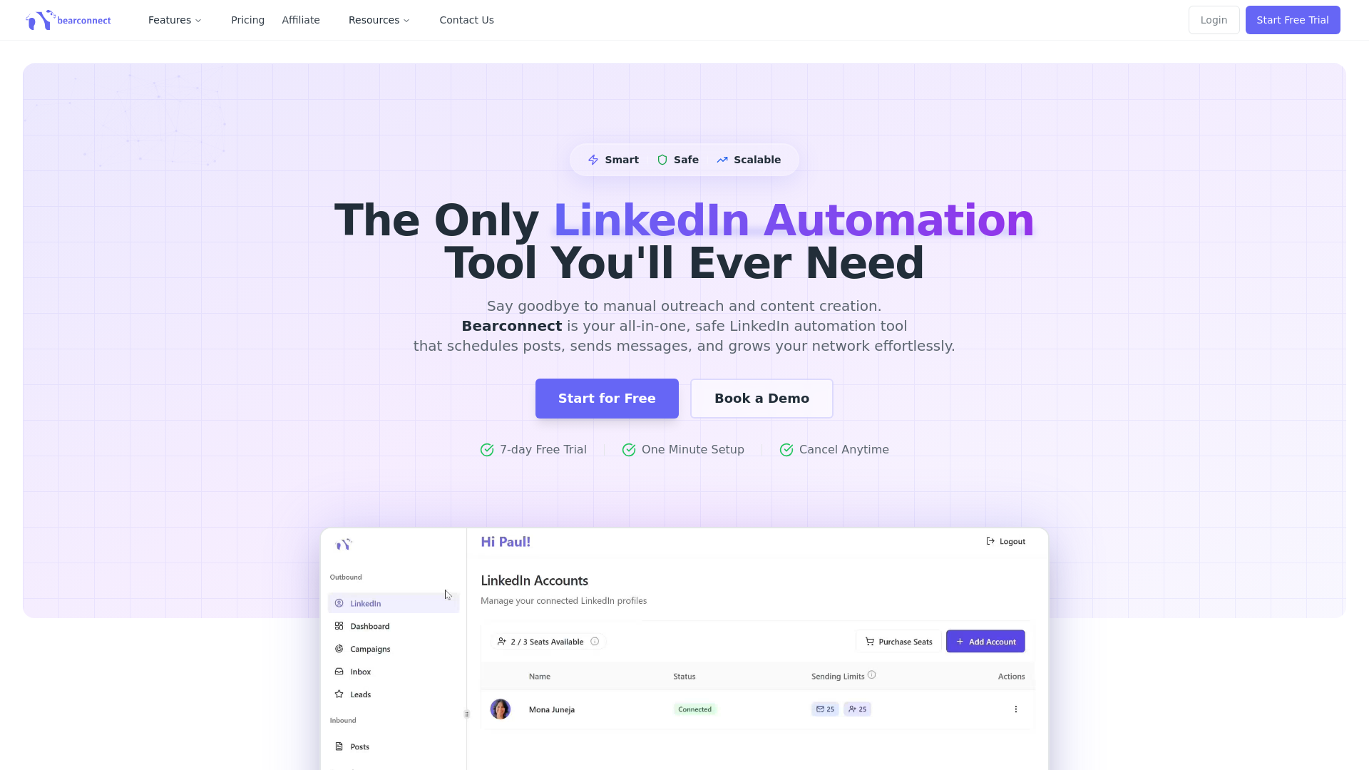 website screenshot of https://gobearconnect.com