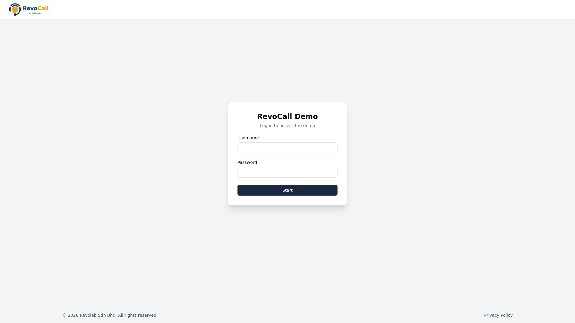 website screenshot of https://revocall-demo-web-state.pages.dev/