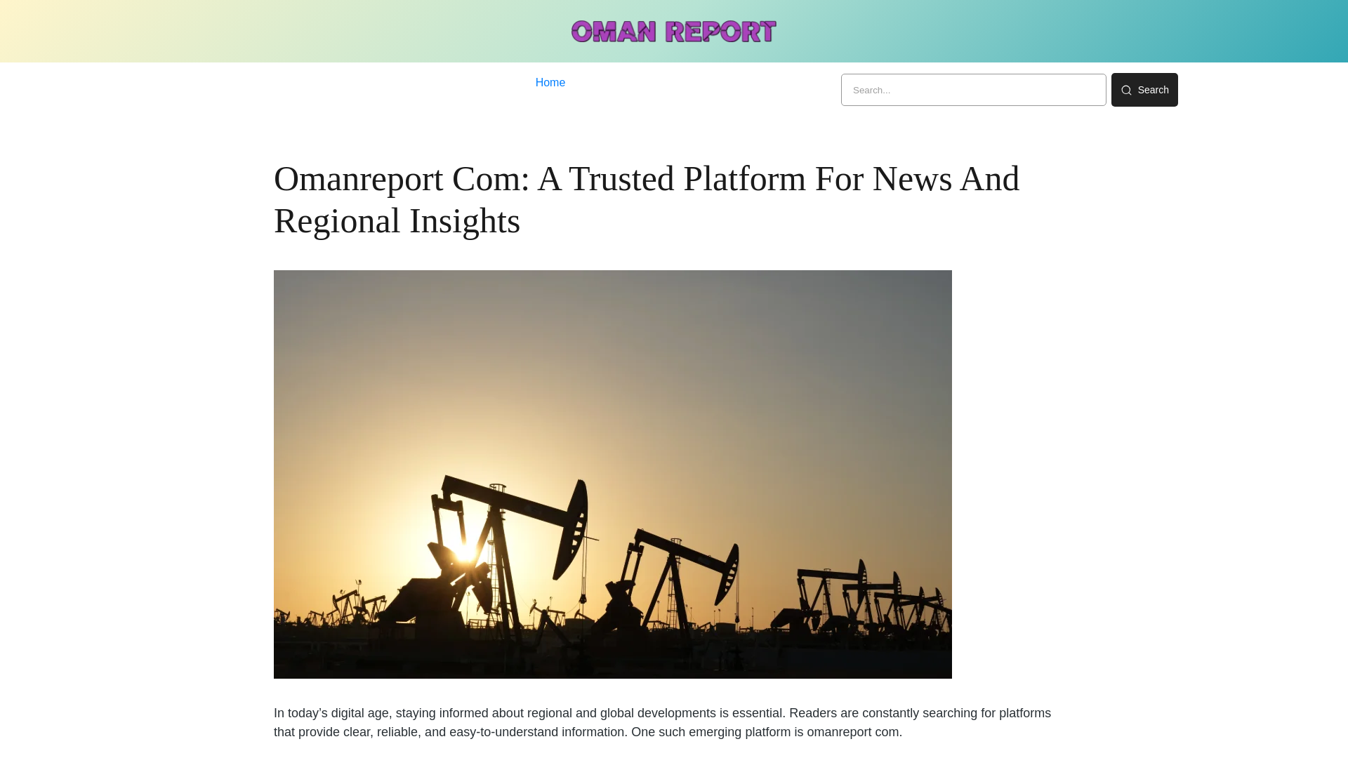 website screenshot of https://omanreport.org/