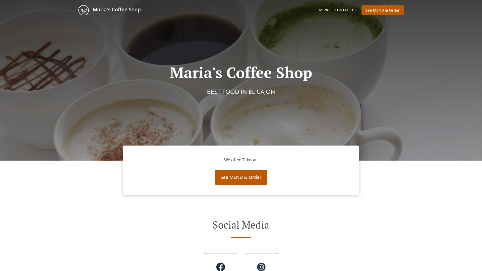website screenshot of https://mariascoffeeshop.online/