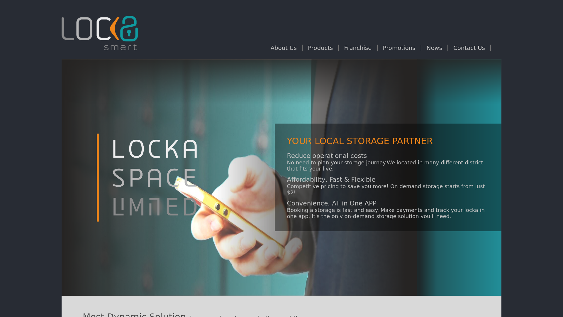 website screenshot of https://locka-space-react.pages.dev/