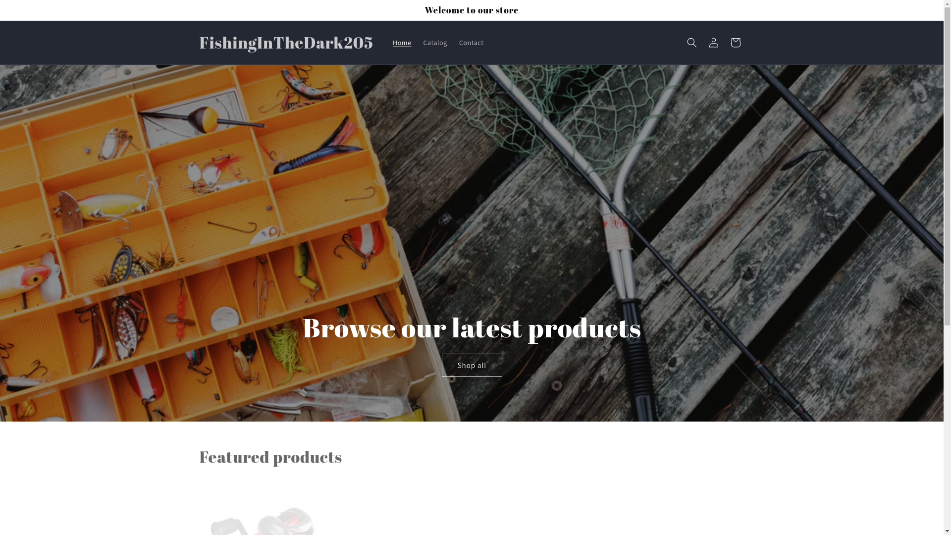 website screenshot of https://fishinginthedark205.com/