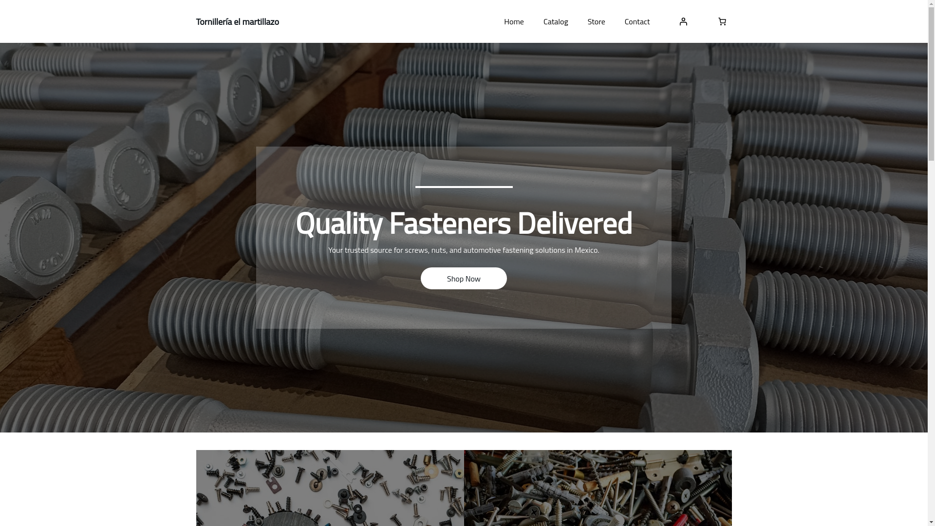 website screenshot of https://tornilleriaelmartillazo.com.mx/