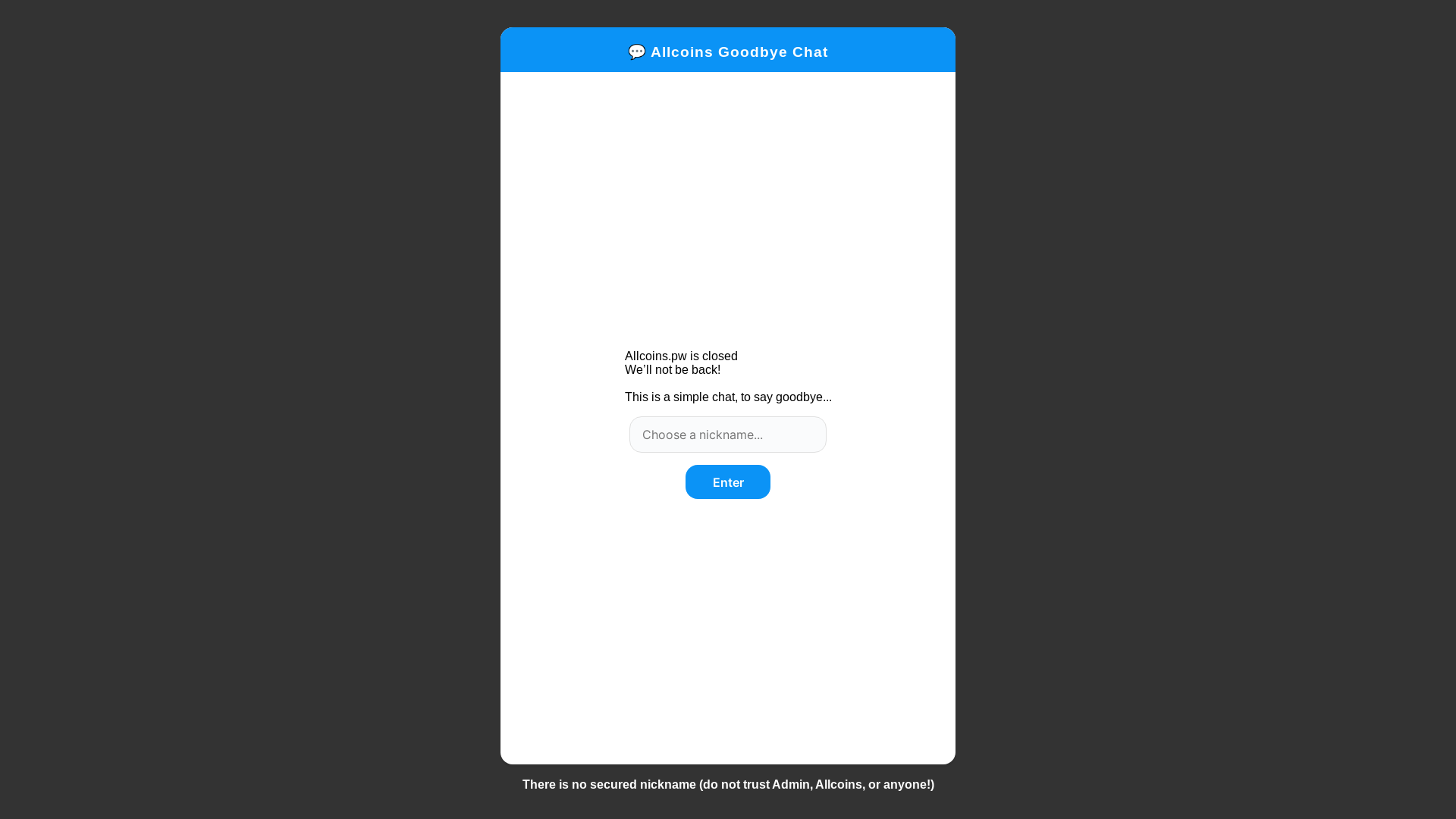 website screenshot of https://byechat.pages.dev/