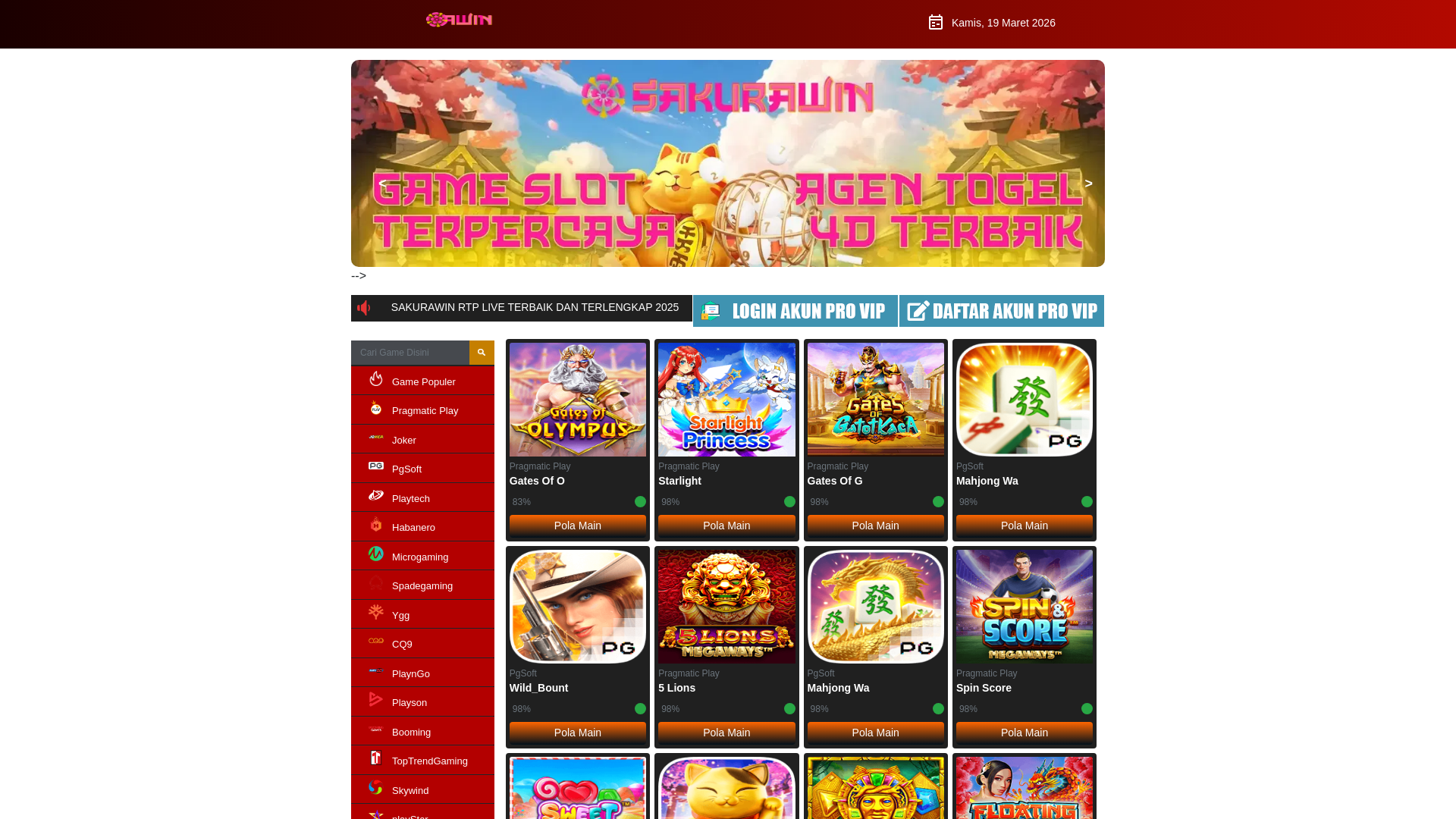 website screenshot of https://pola-rtp-gacor-sakurawin.pages.dev/