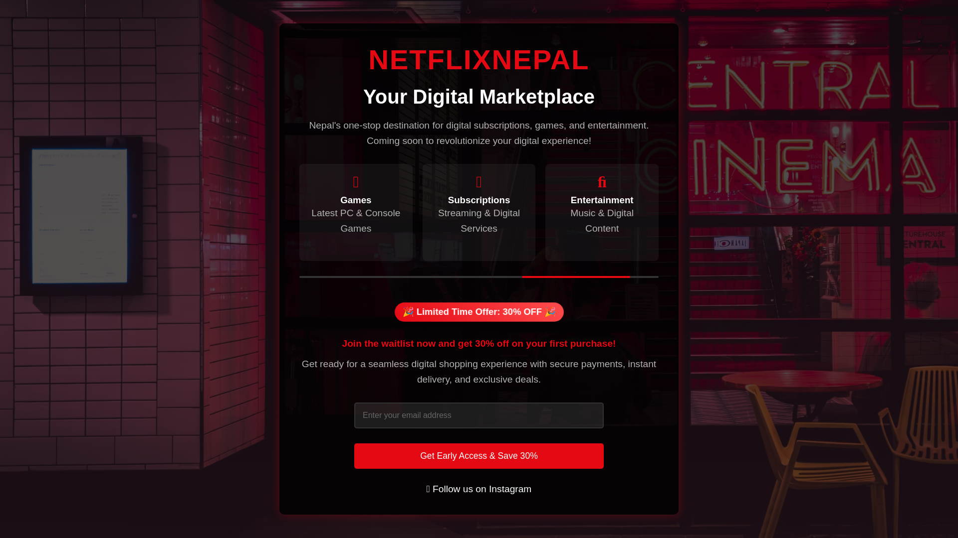 website screenshot of https://nepalnetflix.com
