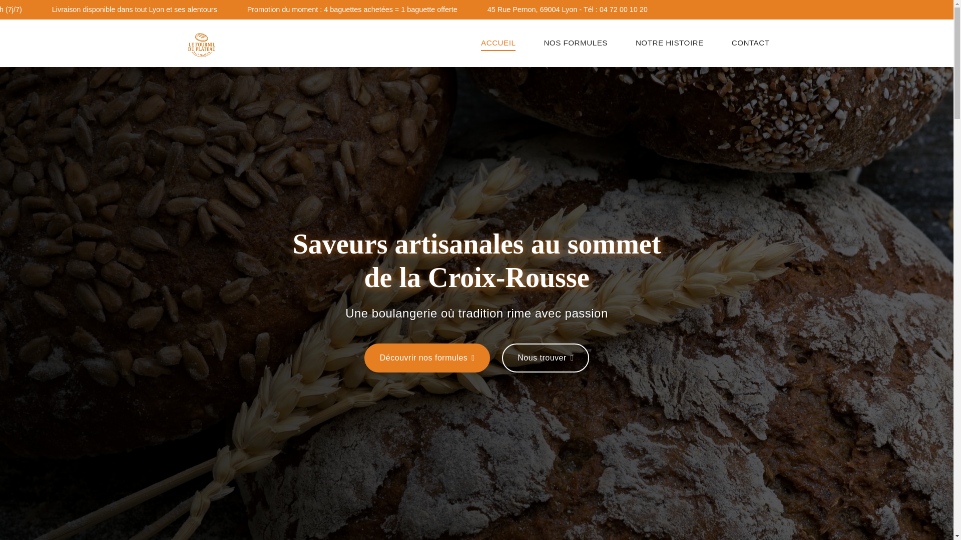 website screenshot of https://lefournilduplateau.fr/