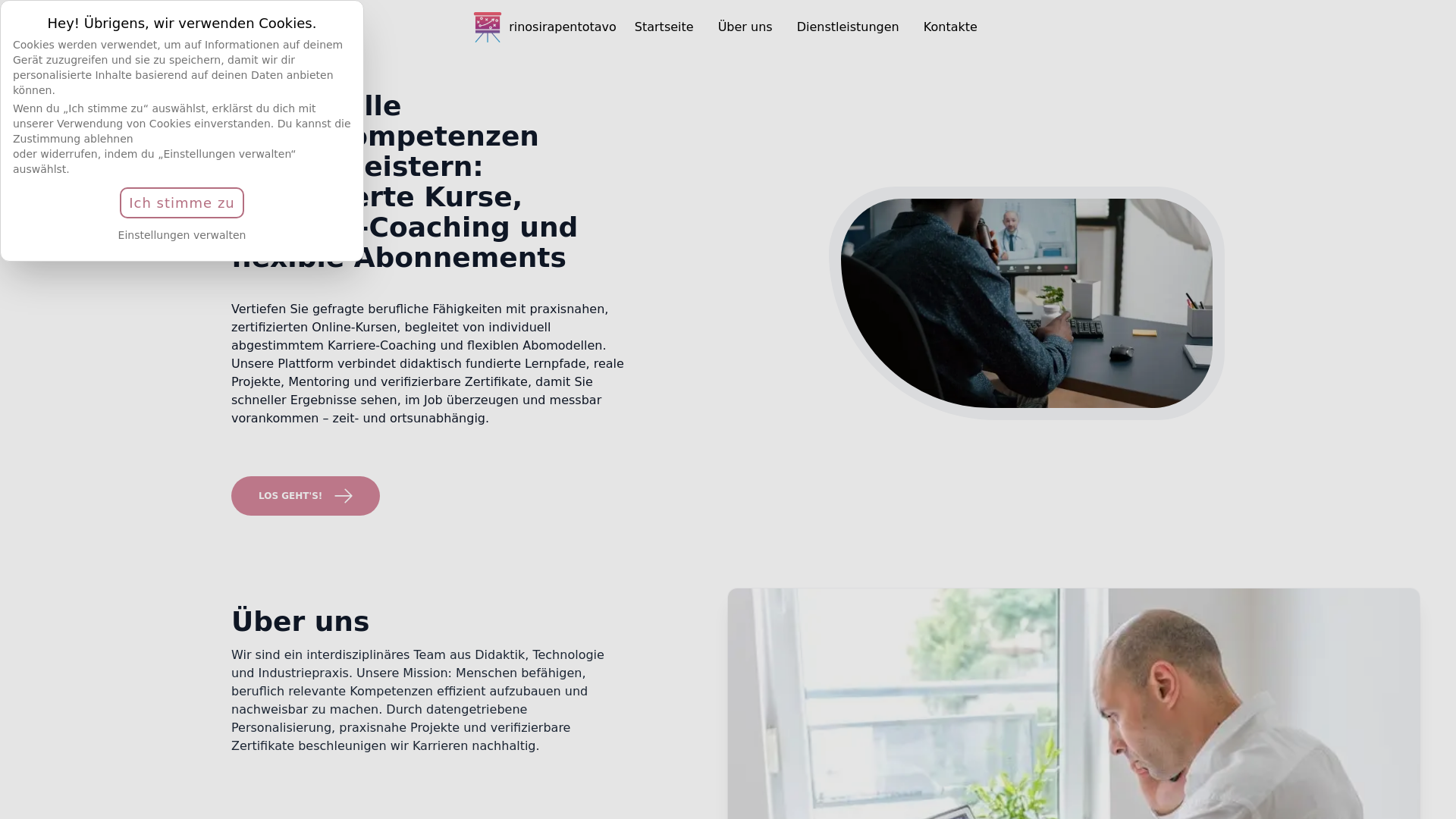 website screenshot of https://rinosirapentotavo.click