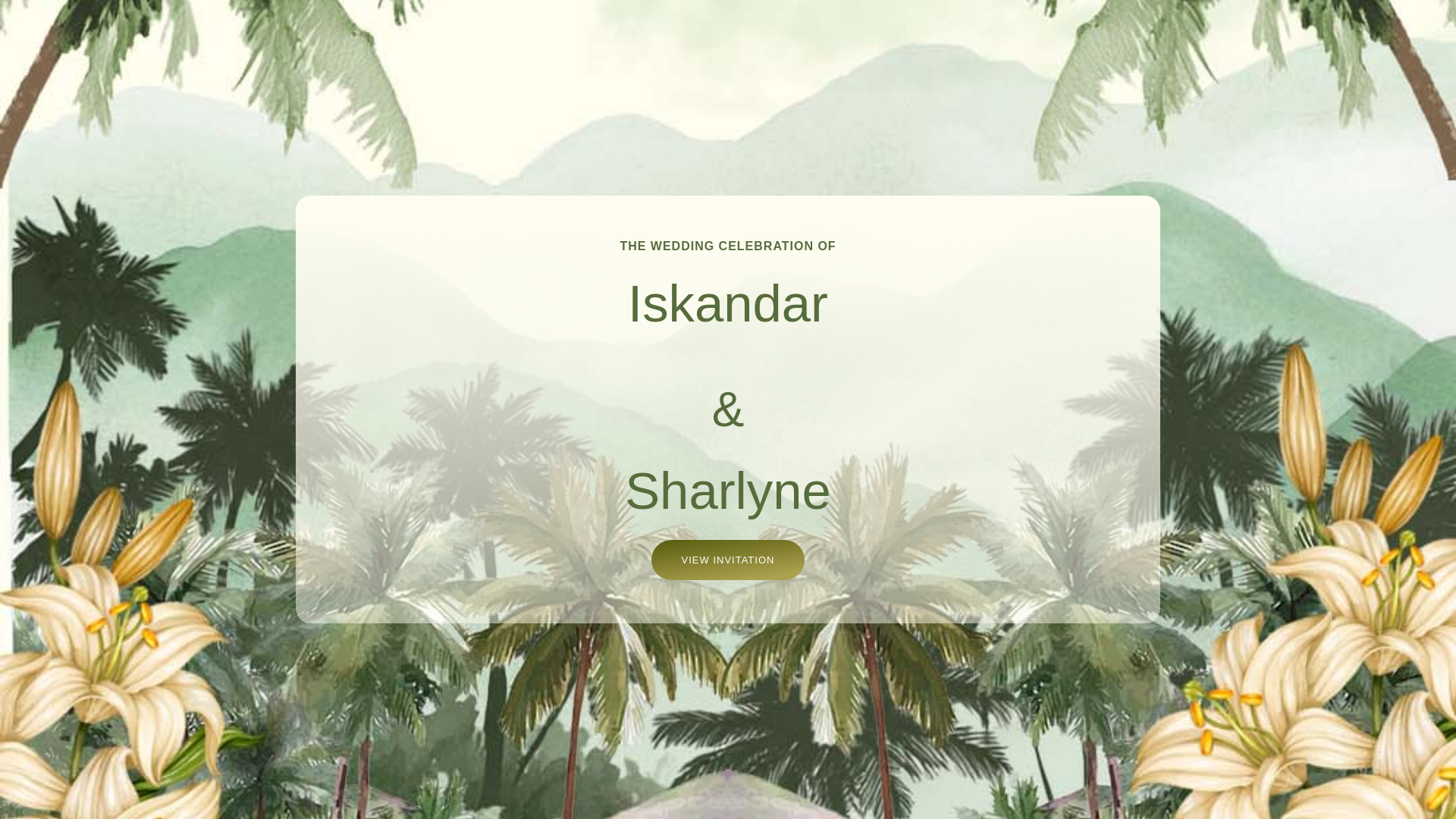 website screenshot of https://lyneisgettingmarried.com