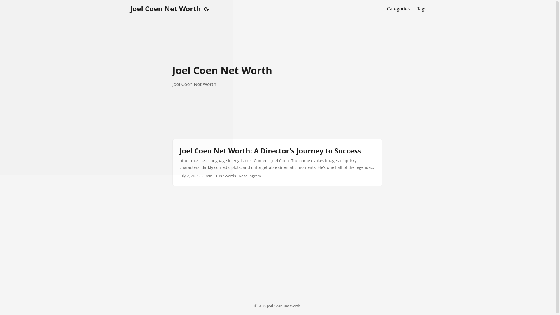 website screenshot of https://joel-coen-net-worth.pages.dev/