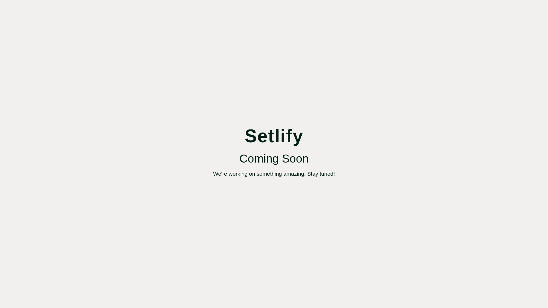 website screenshot of https://setlify-comming-soon.pages.dev/