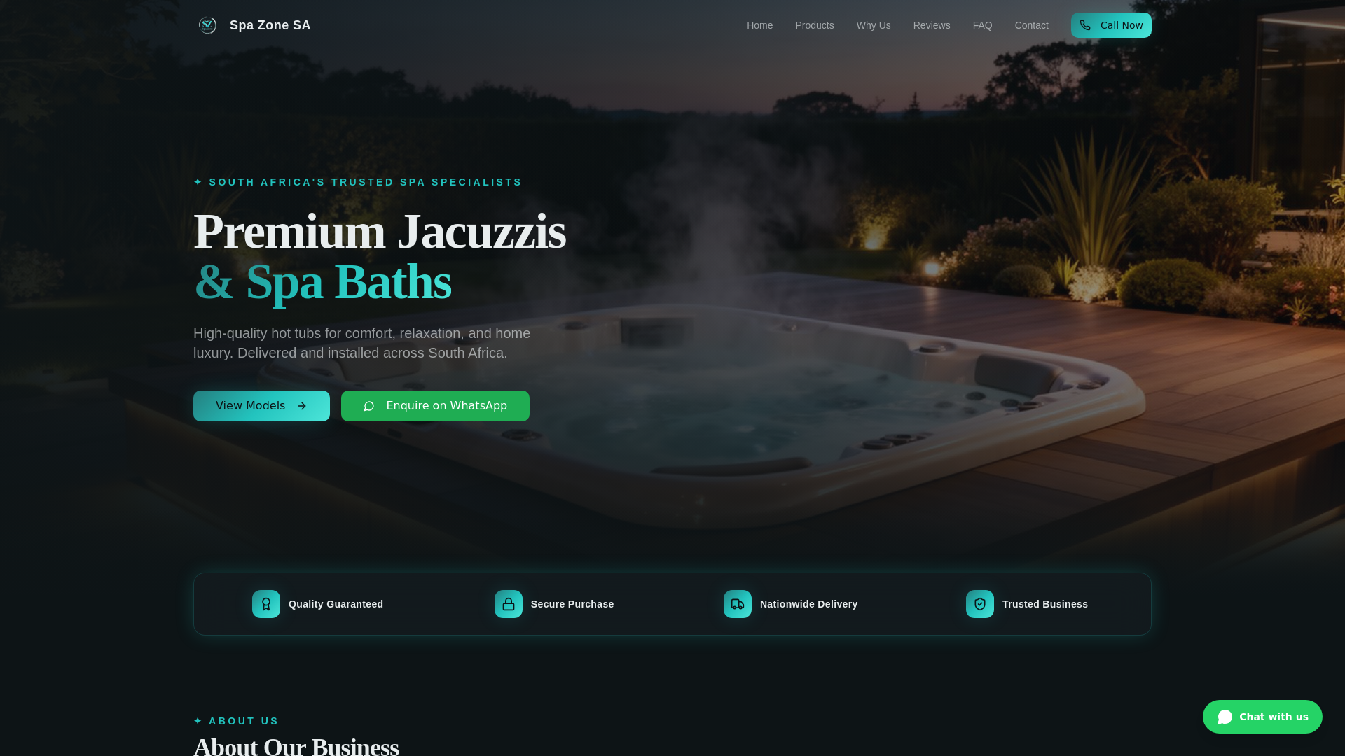 website screenshot of https://spazonesa.co.za