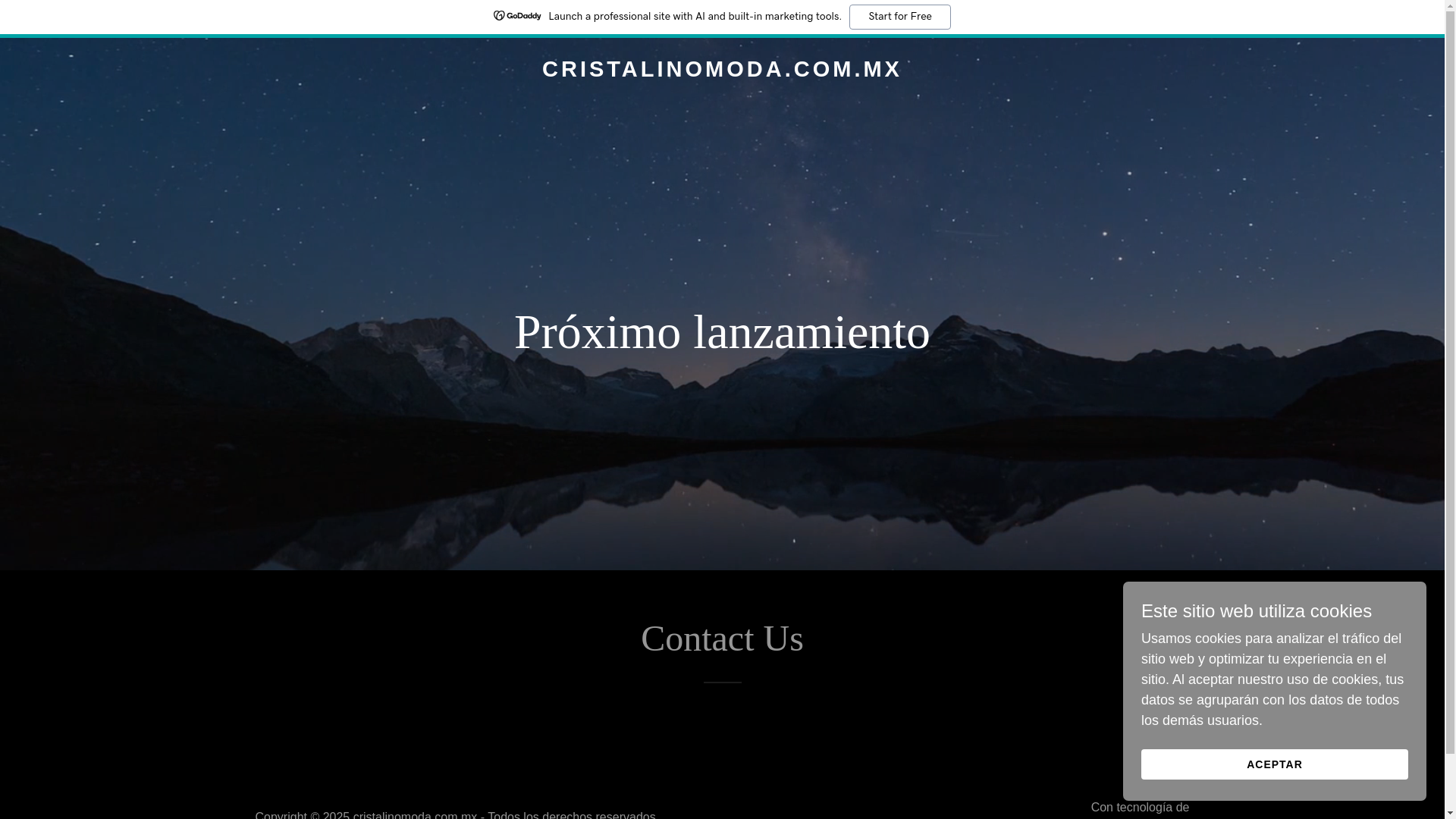 website screenshot of https://cristalinomoda.com.mx/
