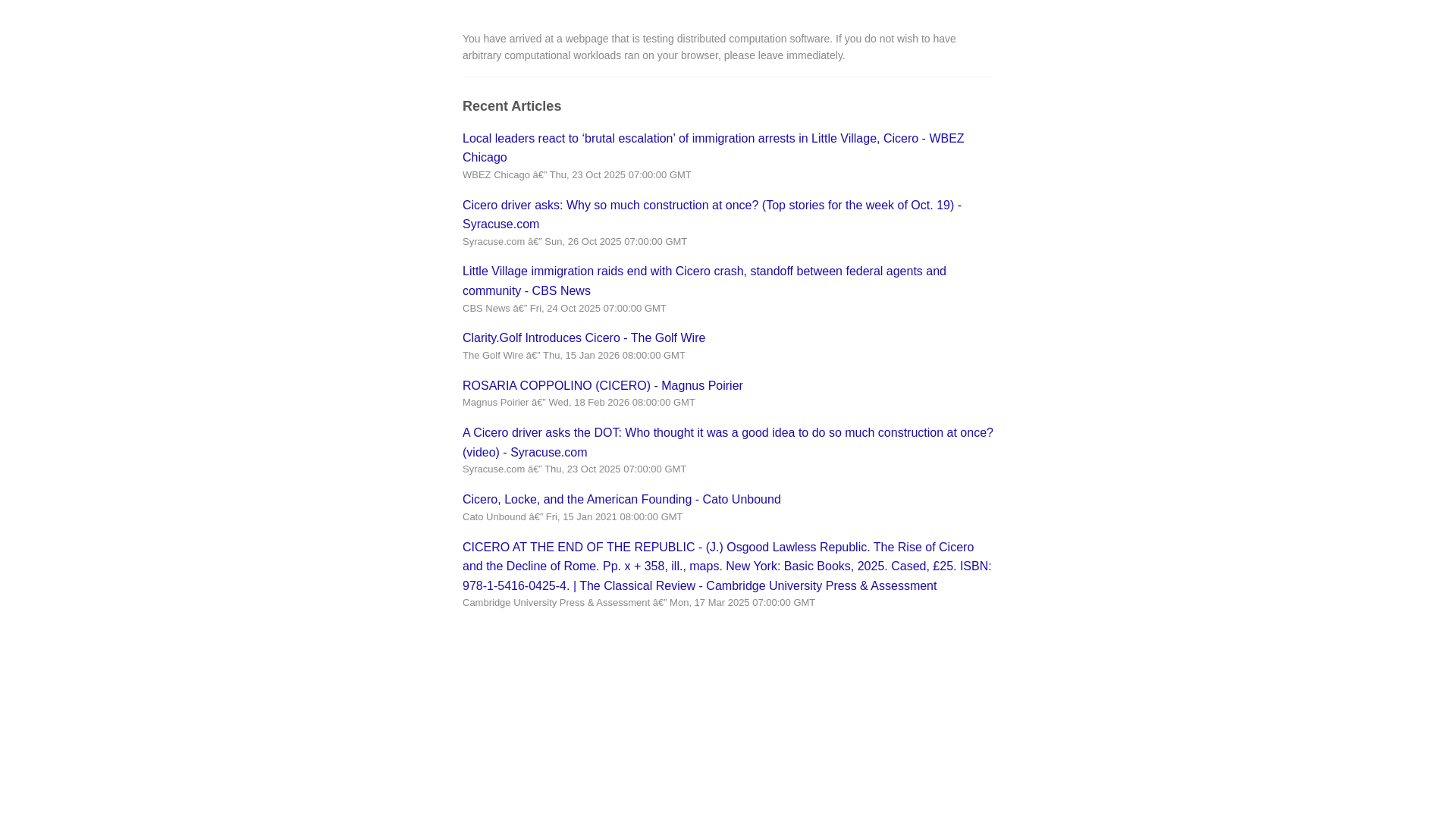 website screenshot of https://cicero-at-the.forum/