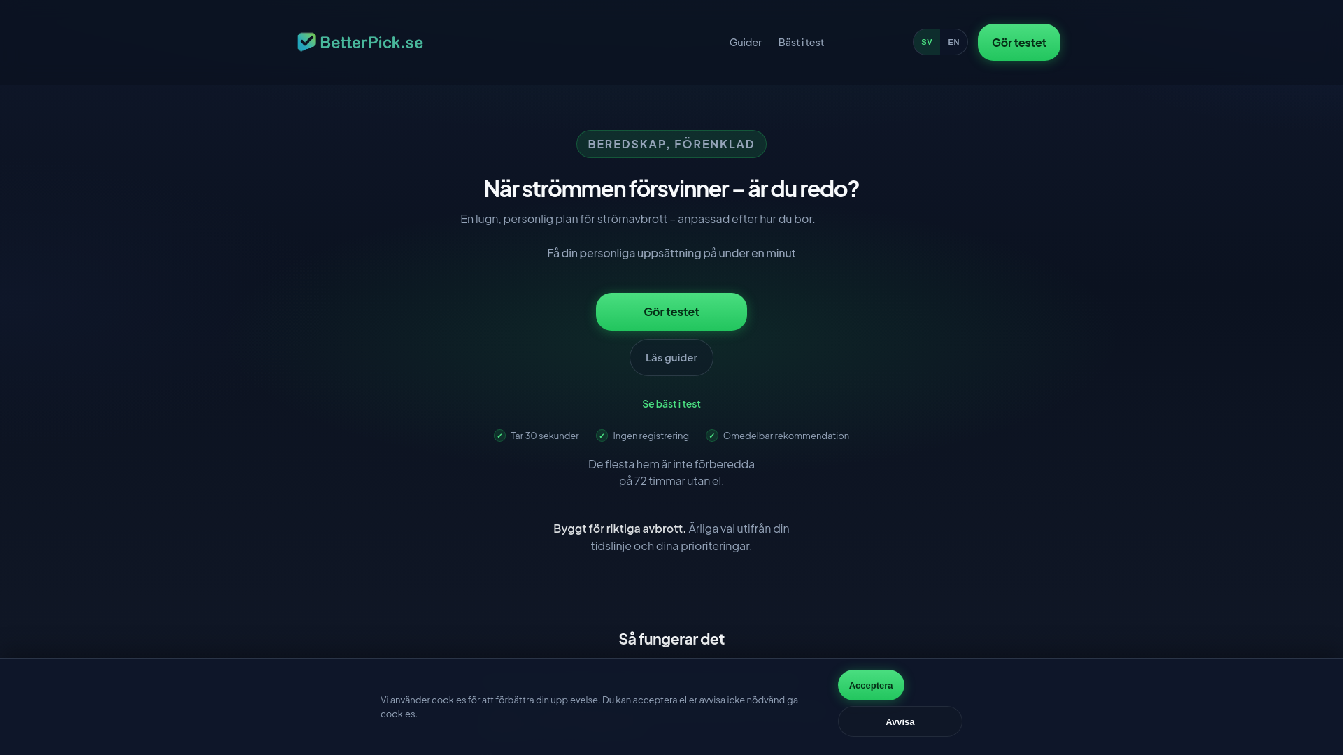 website screenshot of https://betterpick.se/