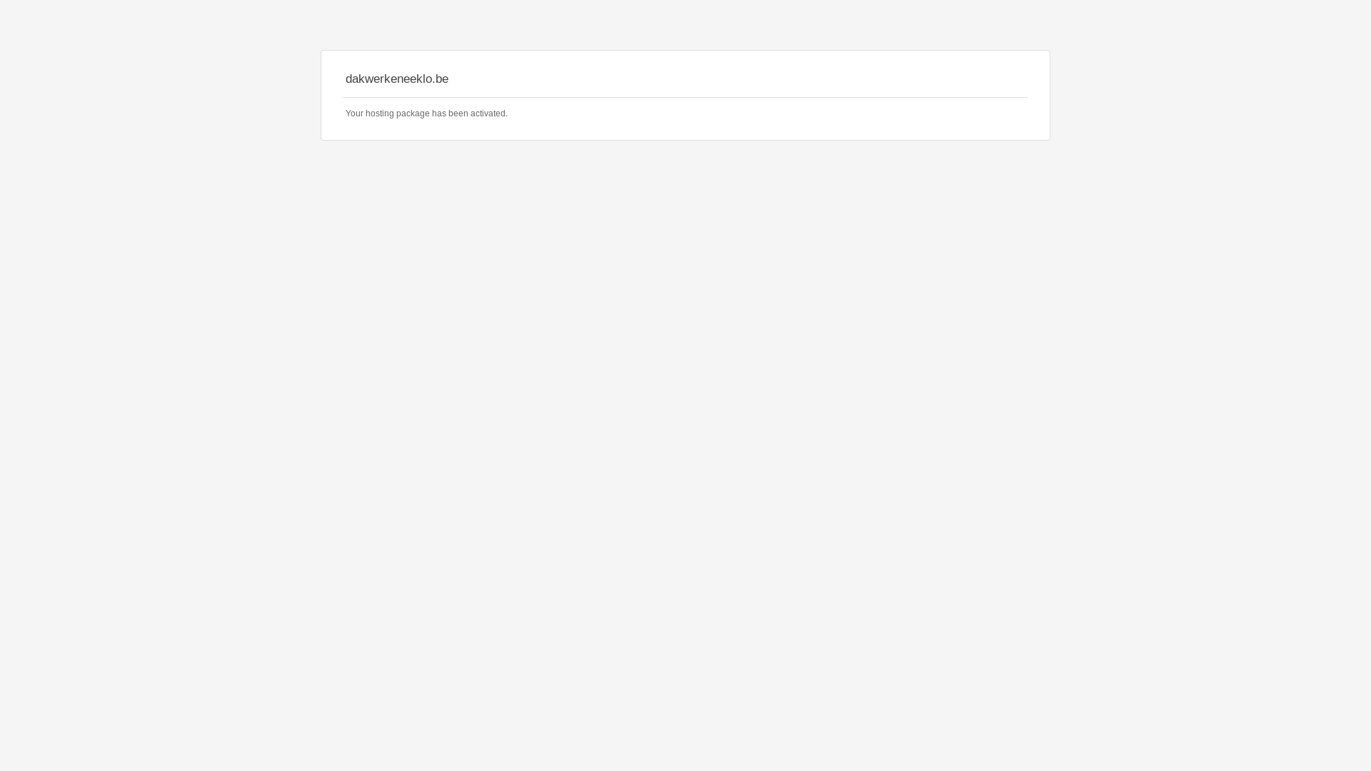 website screenshot of https://dakwerkeneeklo.be/