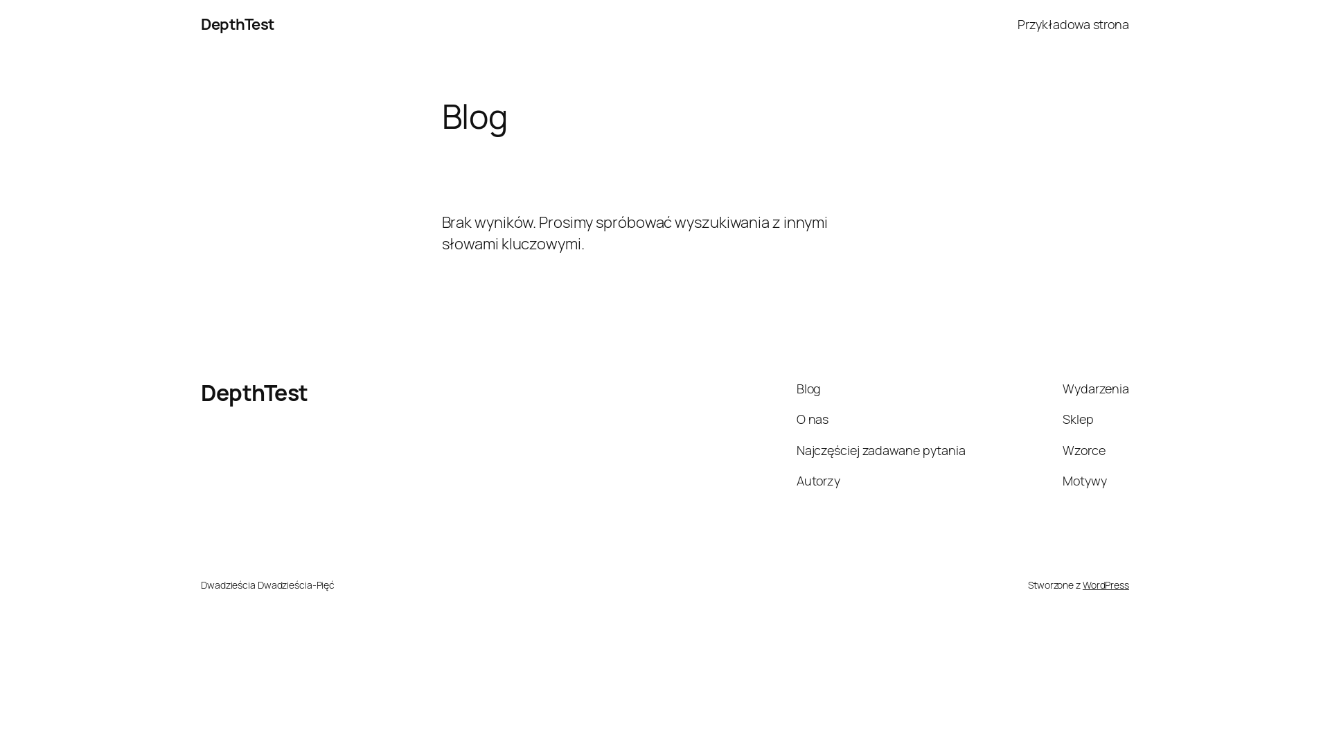 website screenshot of https://depthtest.pl/